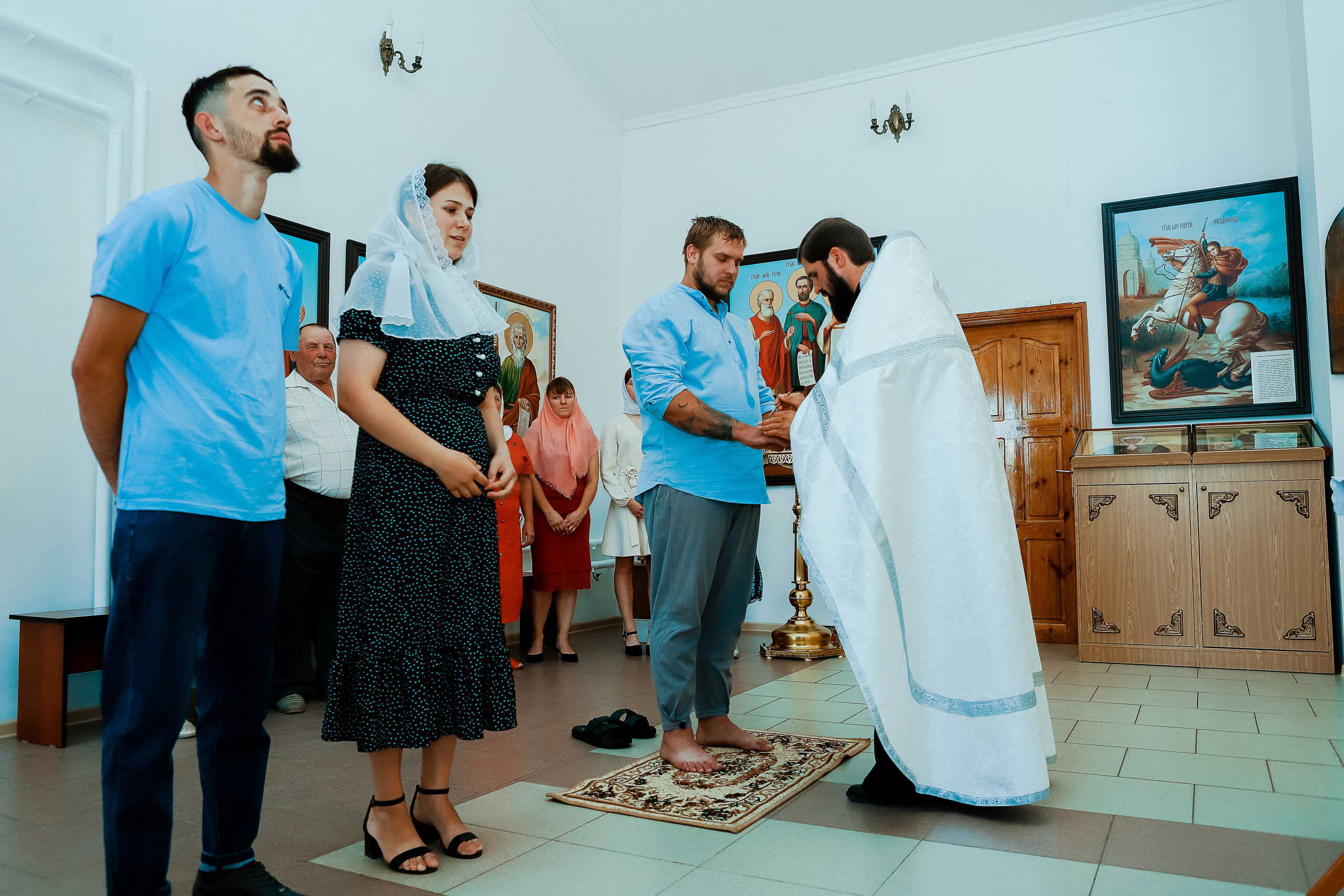 Таинство Крещения Отца и Дочери. Свадебный фотограф Евгения Фролова г. Каменск-Шахтинский, Донецк, Ростов