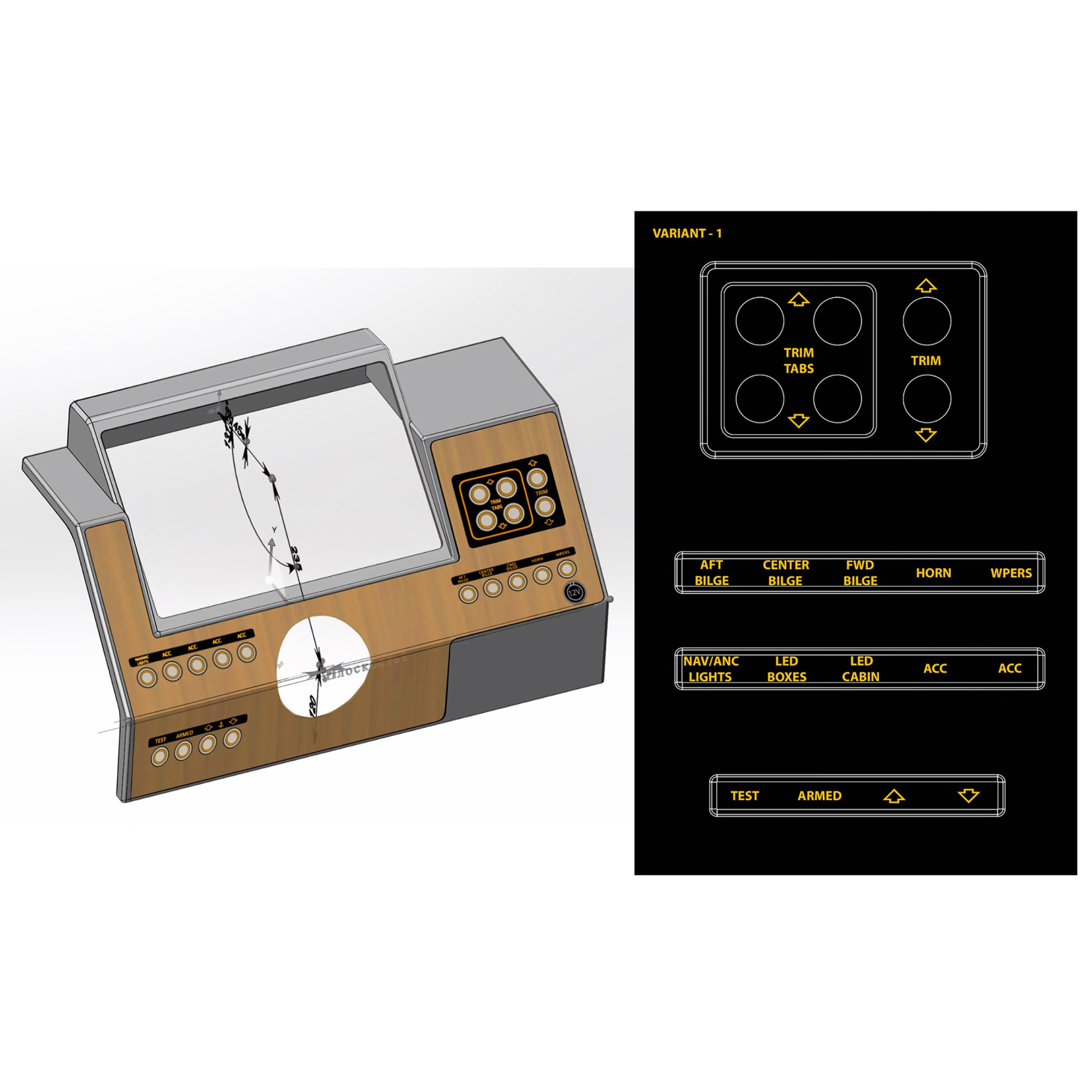 Дизайн персонализации Алюминиевого катера Weldcraft Cuddy King 300 OS. Design Yachts and Cars
