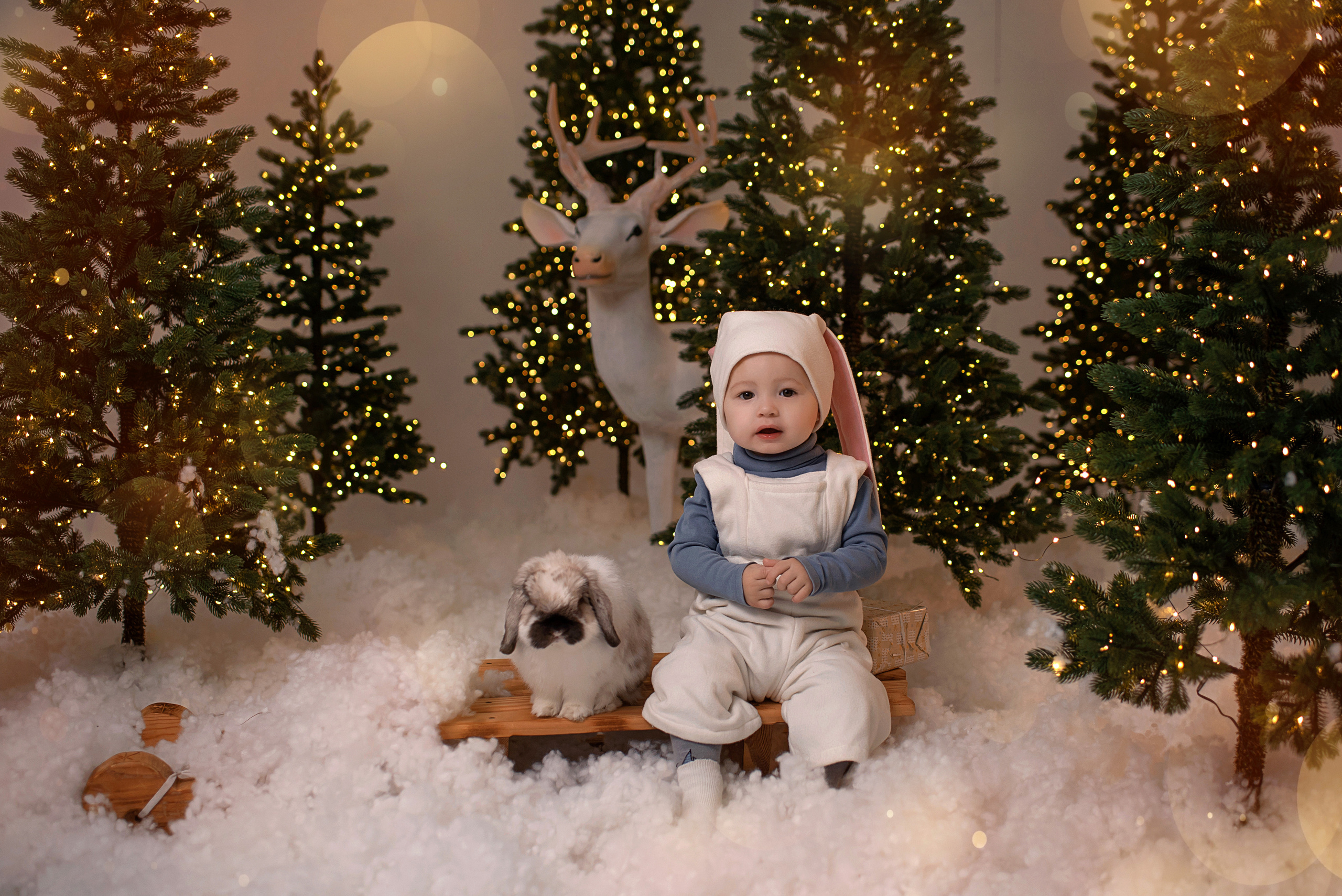 Дима в зимнем лесу. Семейный и детский фотограф Оля в Тюмени