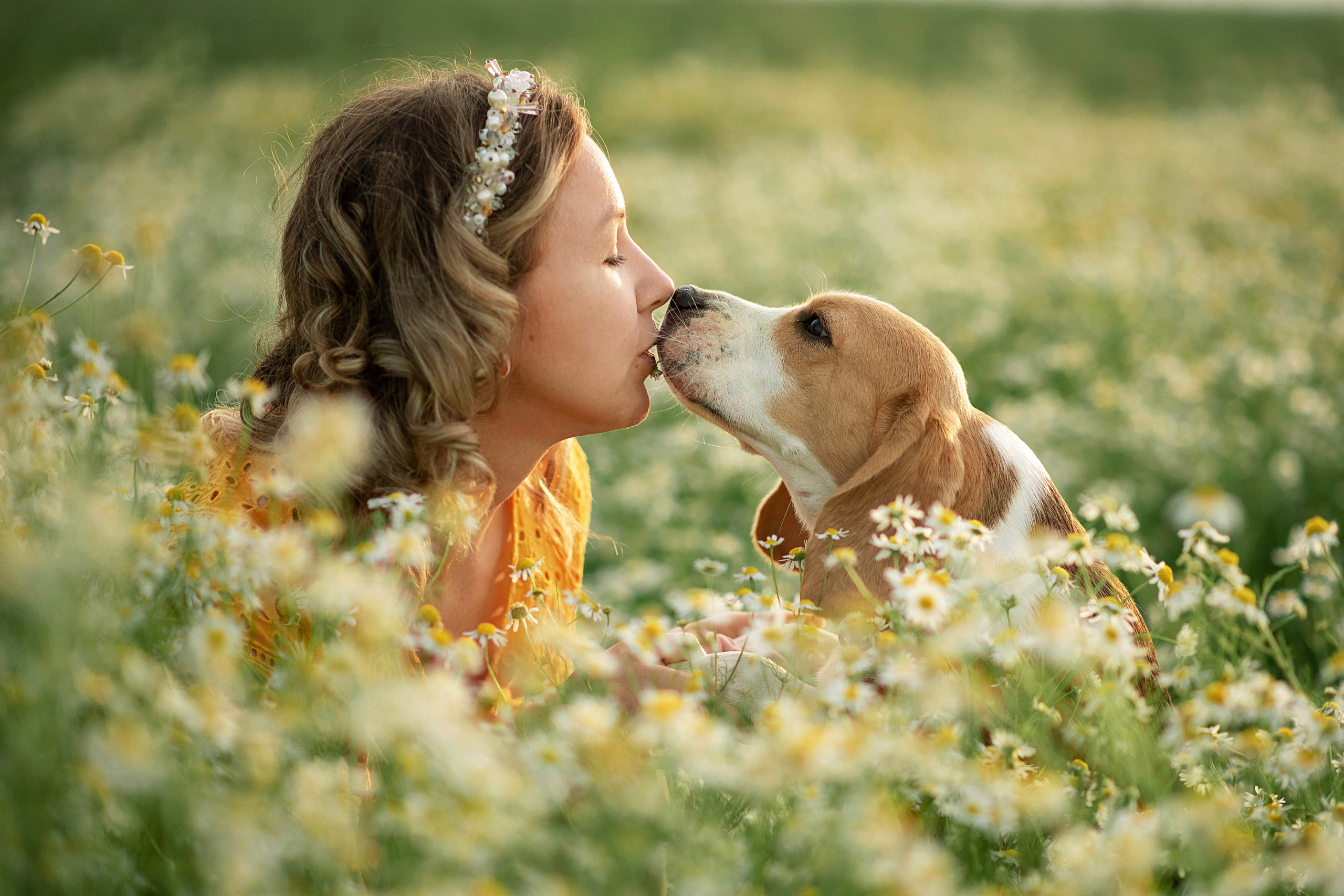 Миша, Настя и Рафаэль в ромашках. Семейный и детский фотограф Оля в Тюмени
