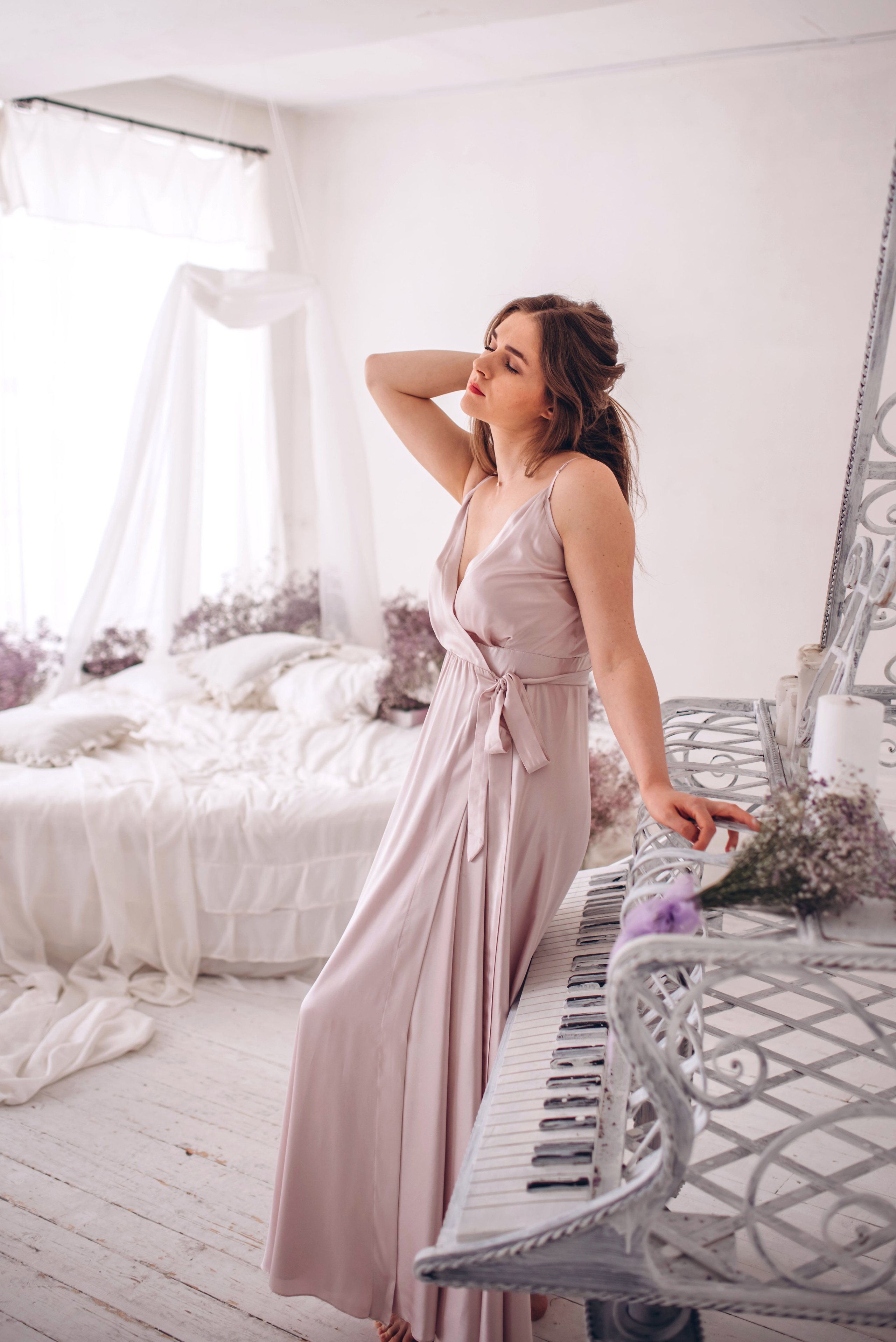 Наталья с гипсофилами. Семейный и детский фотограф Оля в Тюмени