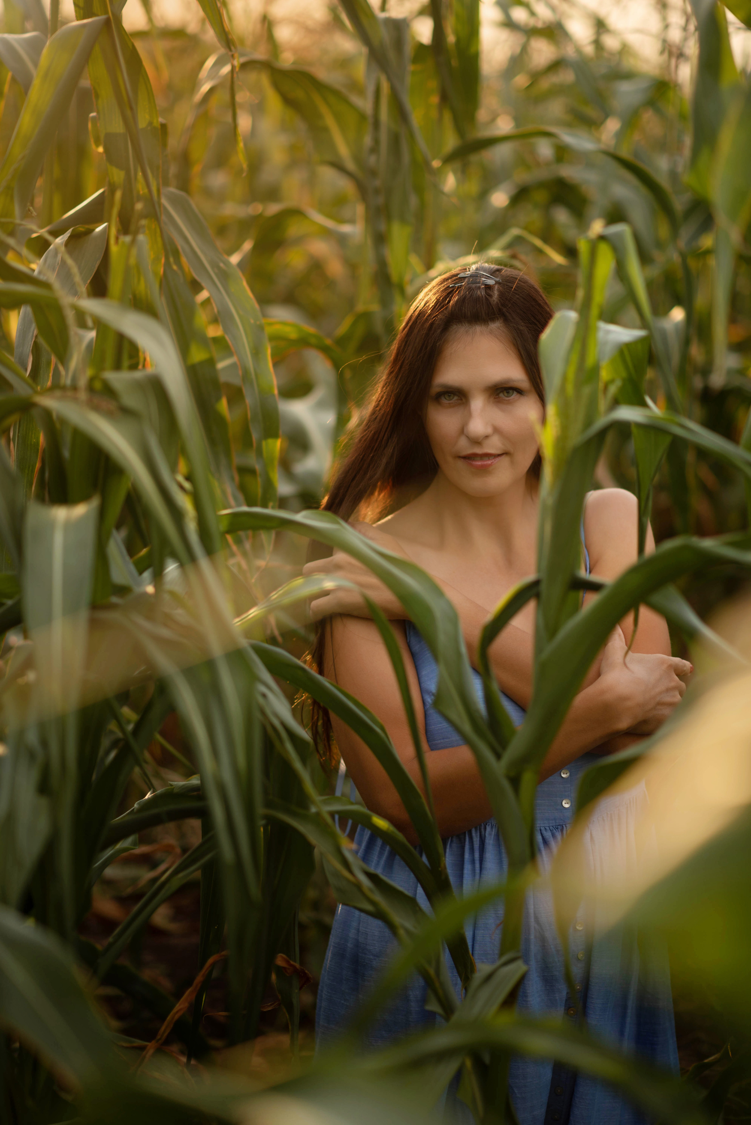 Съемка для Лилии в кукурузе. Семейный и детский фотограф Оля в Тюмени
