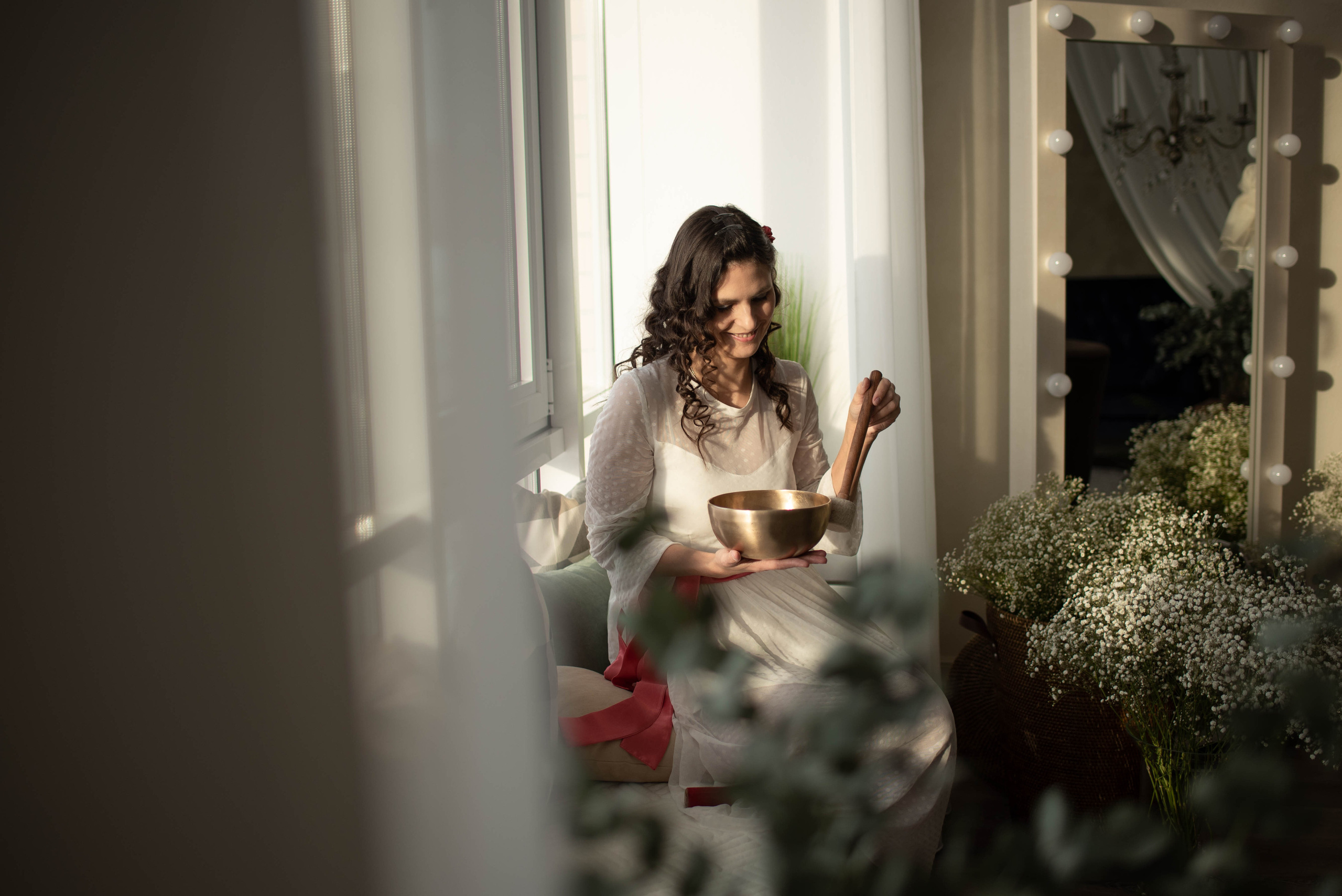 Лилия и ее звуковая чаша. Семейный и детский фотограф Оля в Тюмени