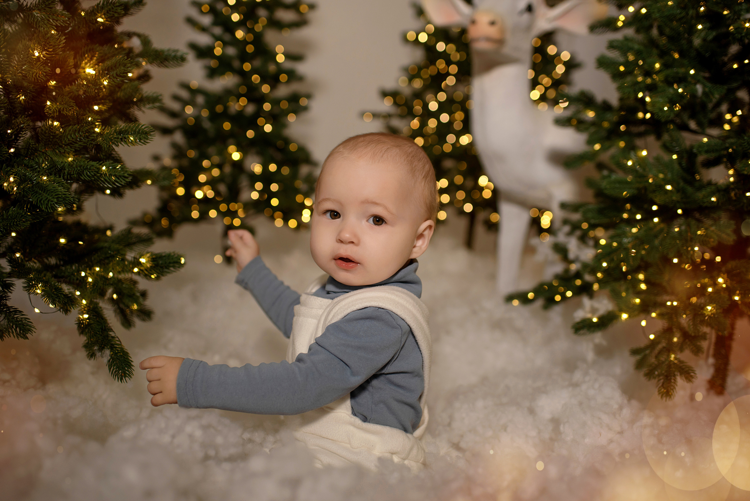 Дима в зимнем лесу. Семейный и детский фотограф Оля в Тюмени