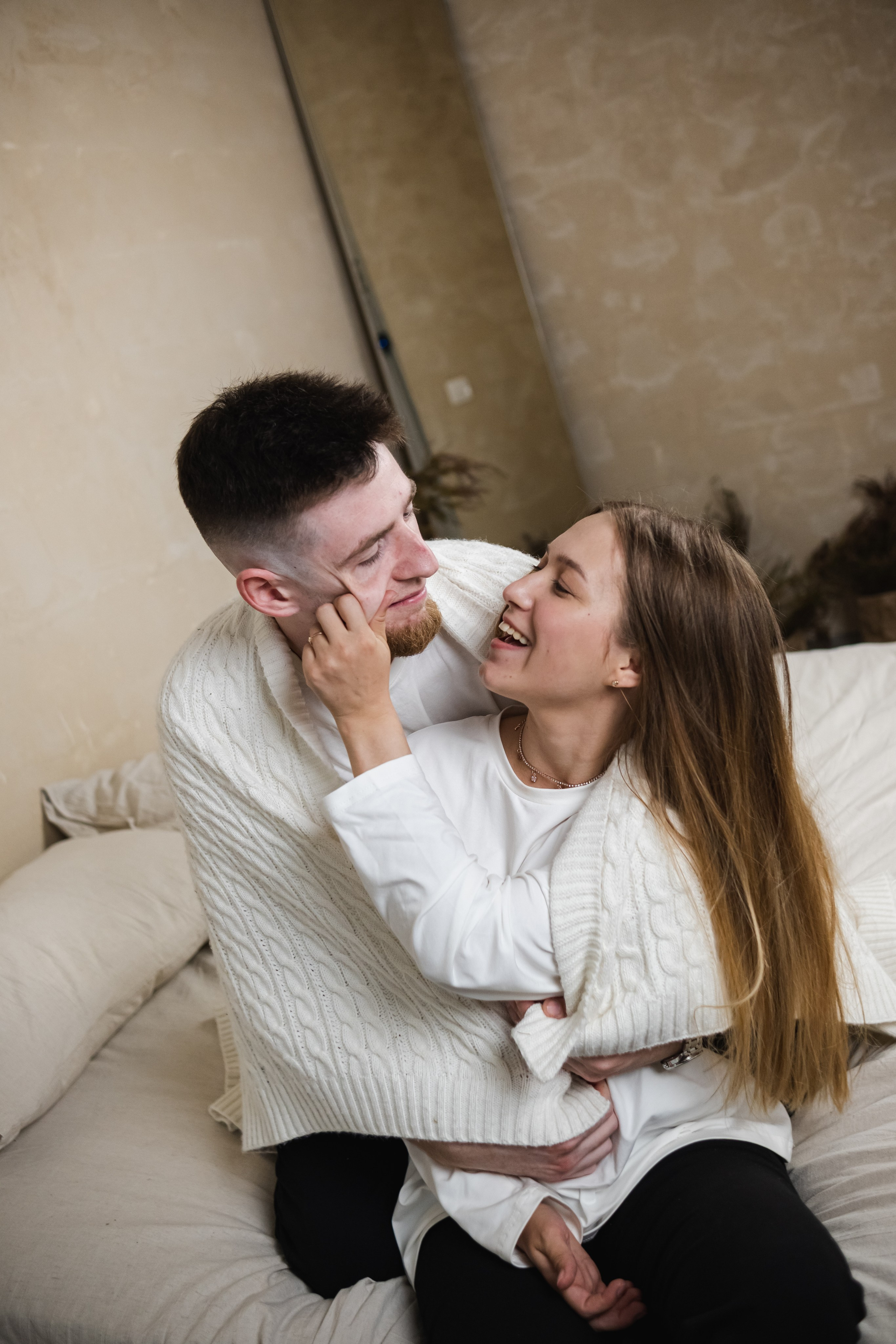 Студийная парная фотосессия Ани и Вити. Портретный и репортажный фотограф в Санкт-Петербурге | Валерия Кайряк