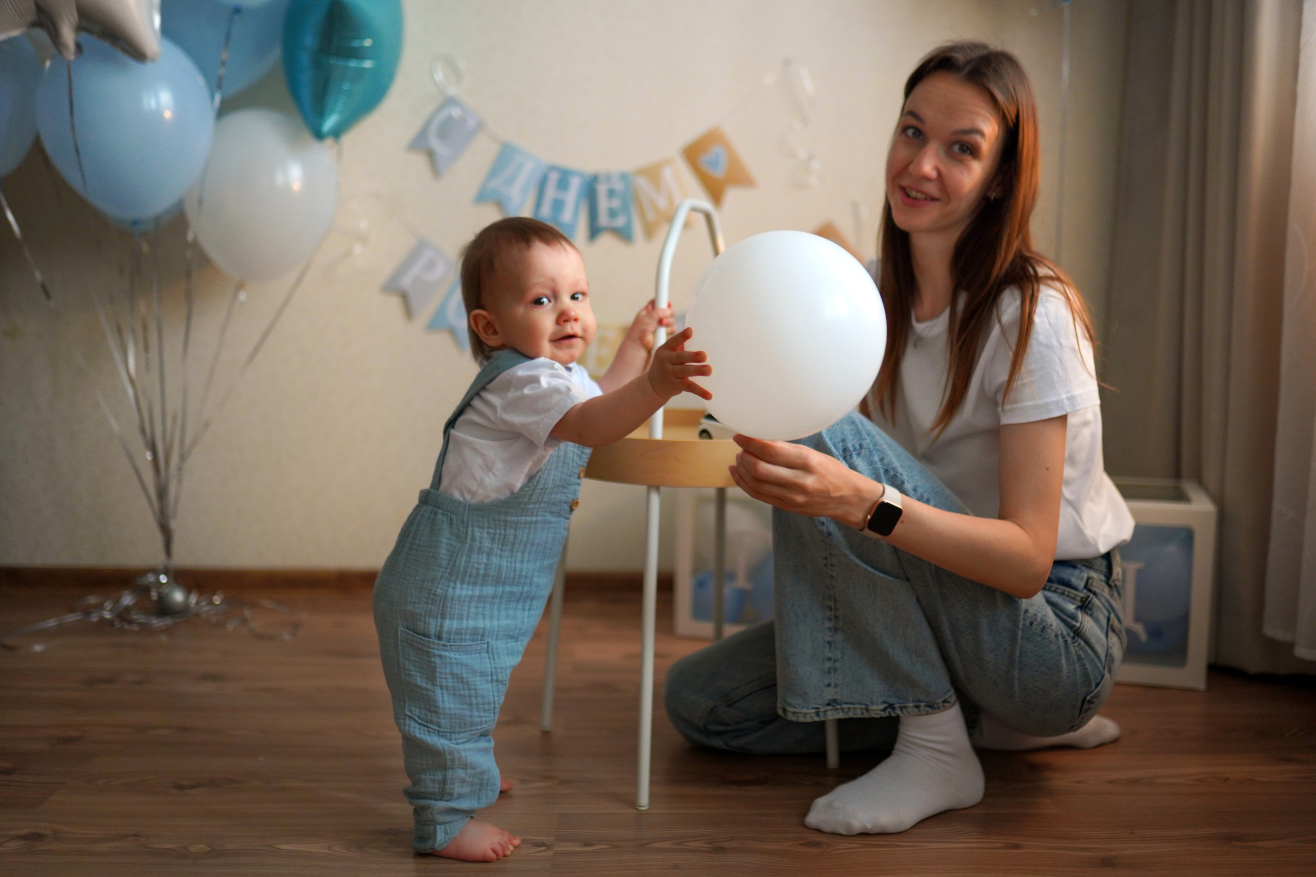 Домашний праздник на 1 годик. Семейный фотограф Москва Путилково Гуляшова Екатерина