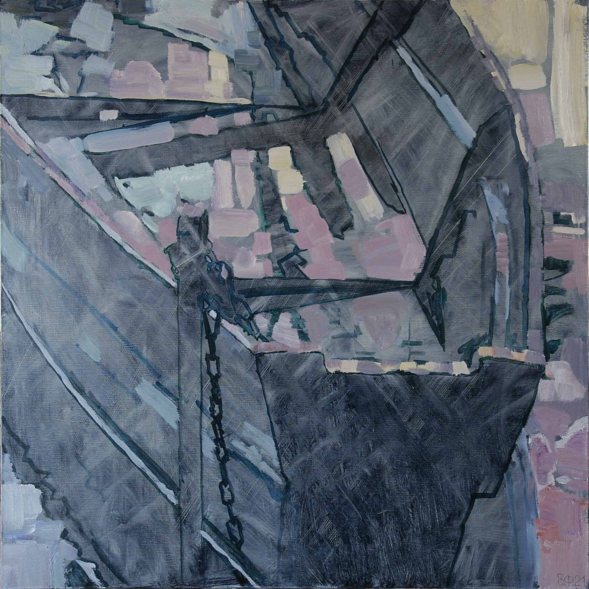 Валентин Фёдоров "Корма" 100x100 см, холст, масло, 2021 г., 195 000 руб.