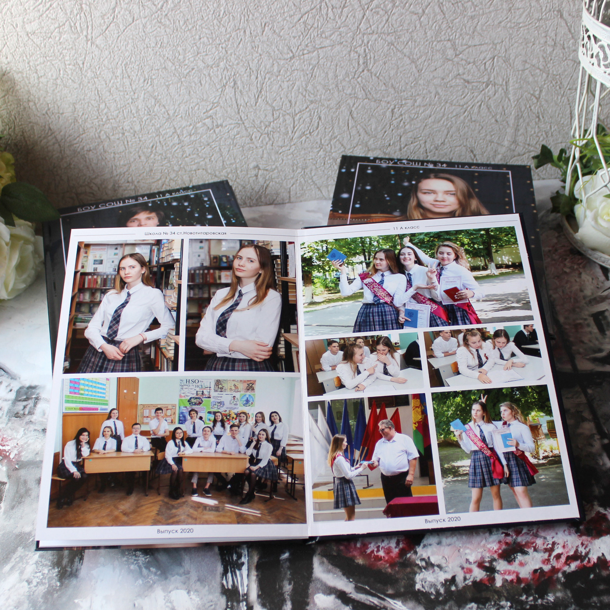 Варианты фотокниг для начальной и старшей школы. Детский школьный и семейный фотограф в Краснодаре