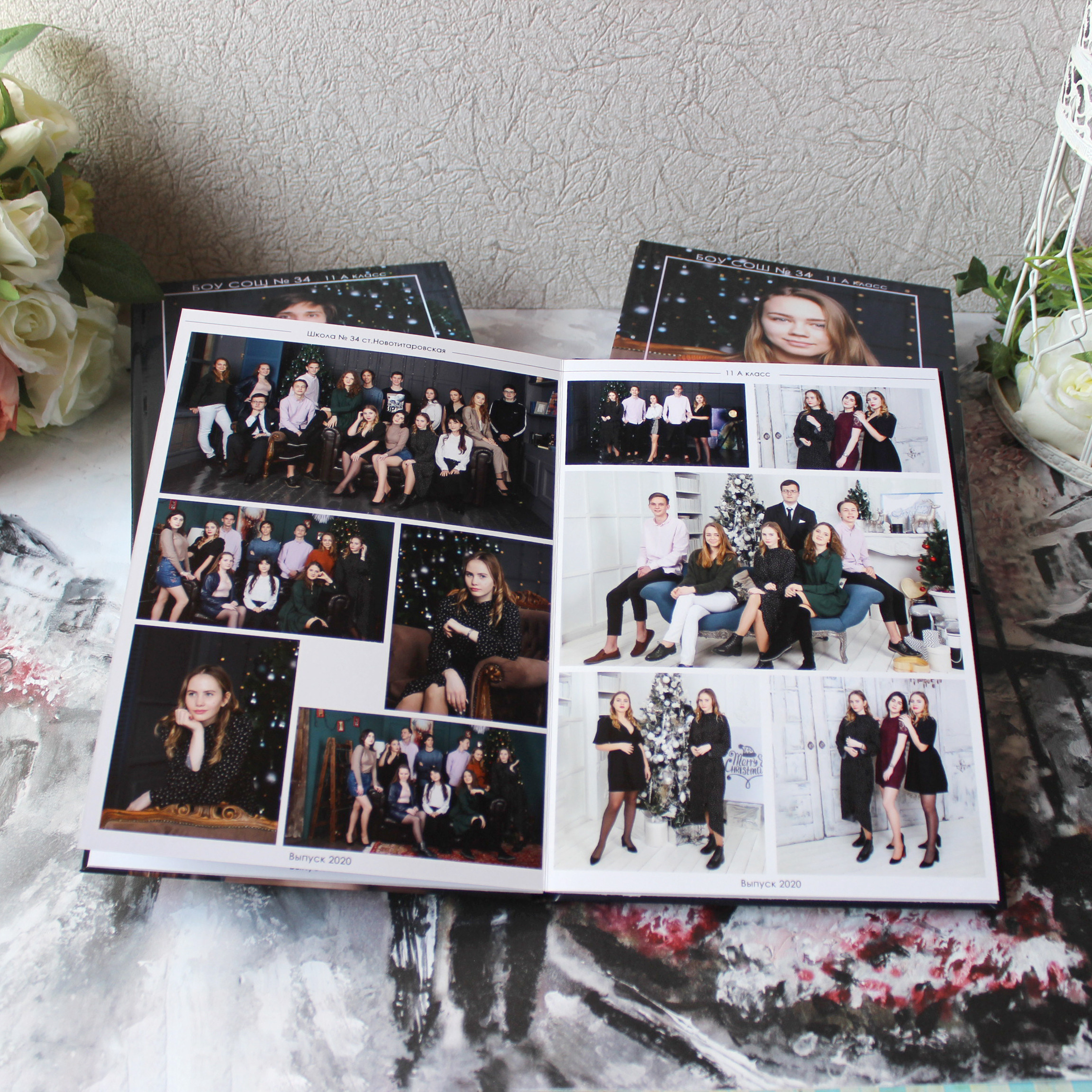 Варианты фотокниг для начальной и старшей школы. Детский школьный и семейный фотограф в Краснодаре