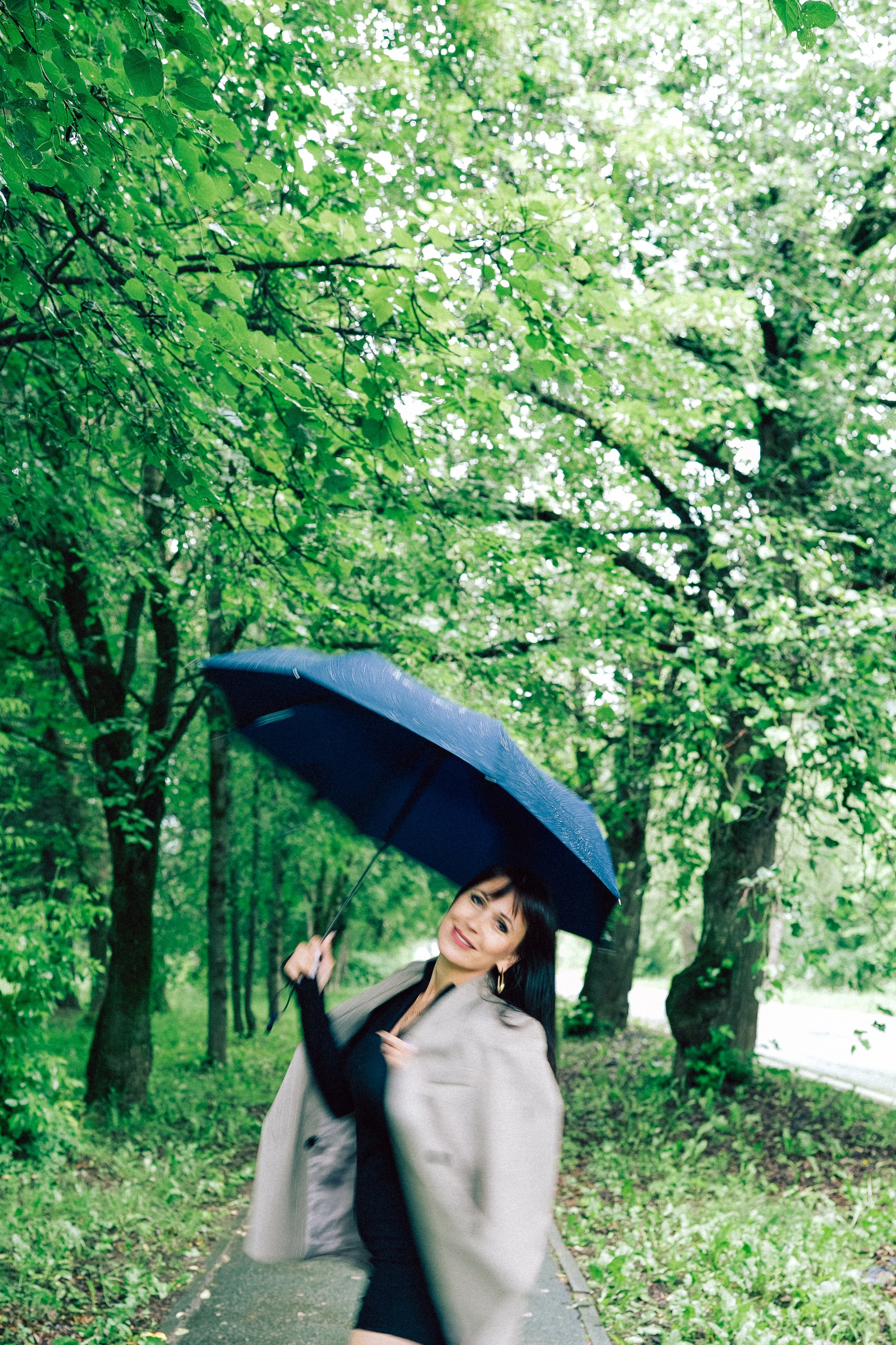 Галина (прогулка под дождём). Фотограф в Москве