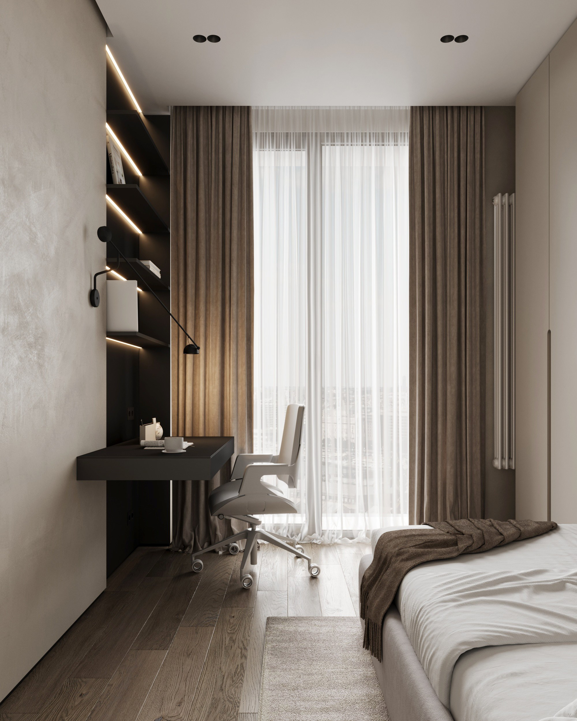 Bottle and Beige. Дизайн интерьера | 3D визуализация | Миланская Марина