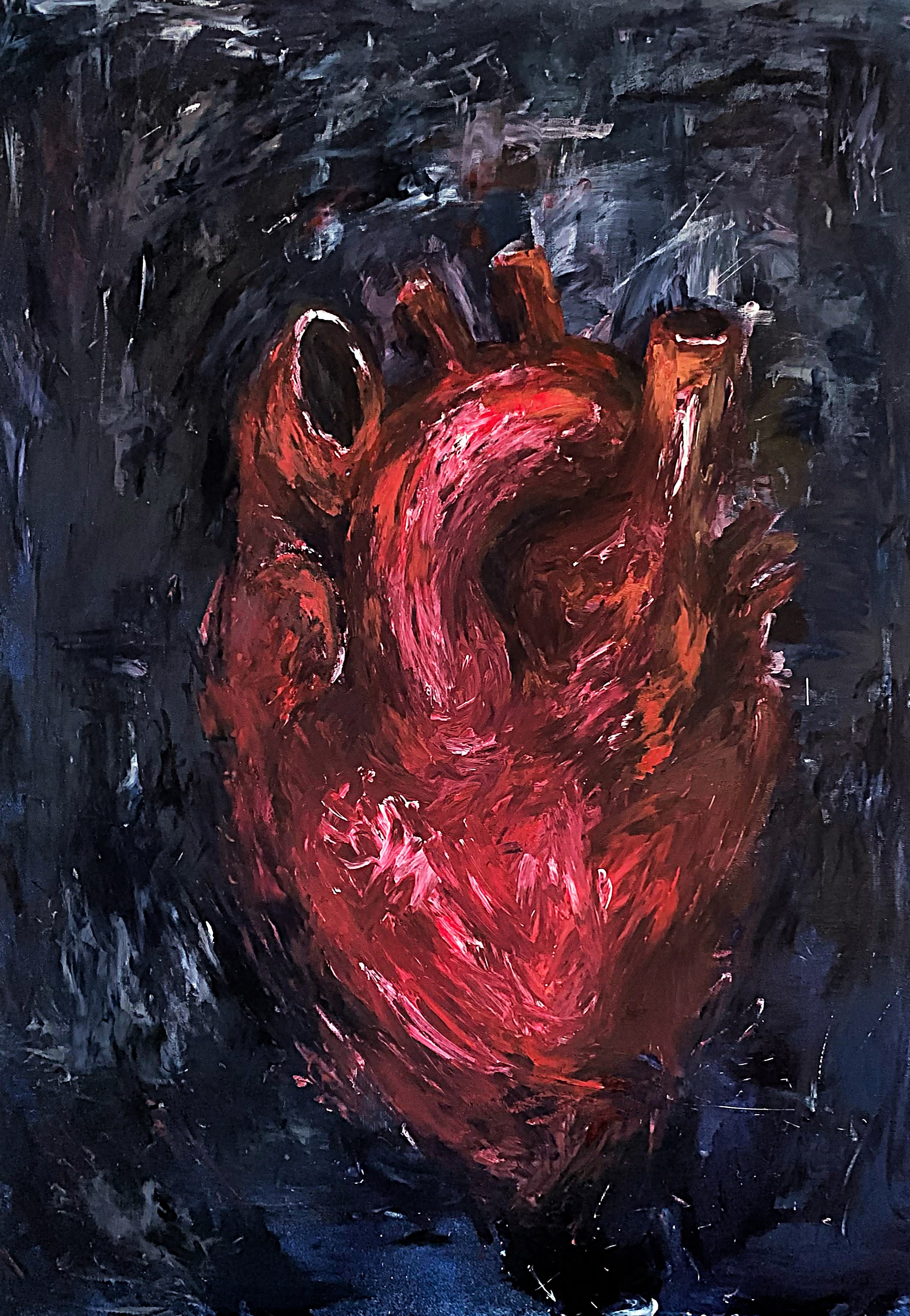 Больше Всего Хранимого Храни Сердце Твое, Потому Что Из Него Источники Жизни. (Притчи 4:23) Акрил, холст на подрамнике 70х100см. 2020 год. 30 000 руб