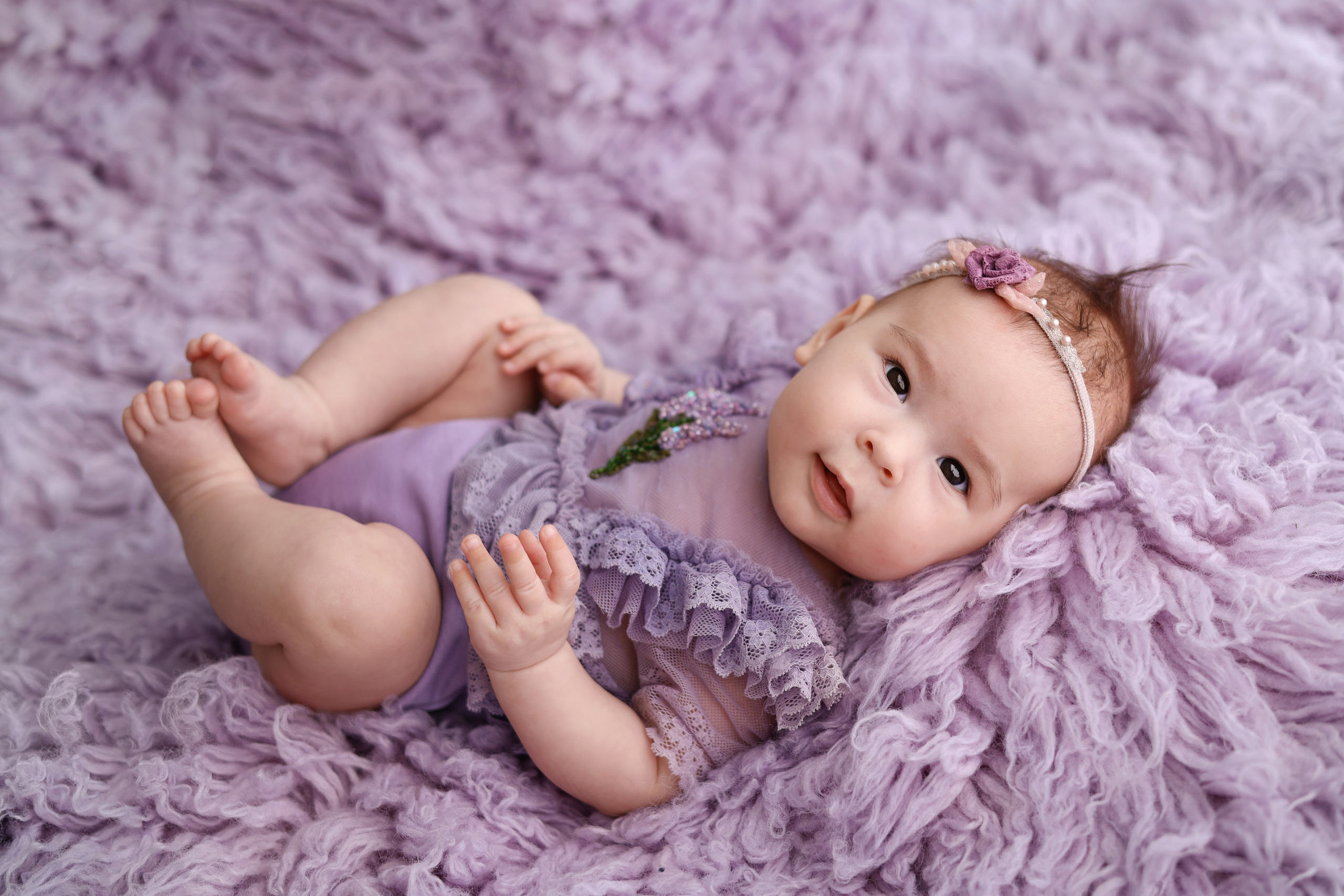 Фотосессия Василисы в студии в Бутово. Фотограф новорожденных Москва. Ньюборн фотограф Москва