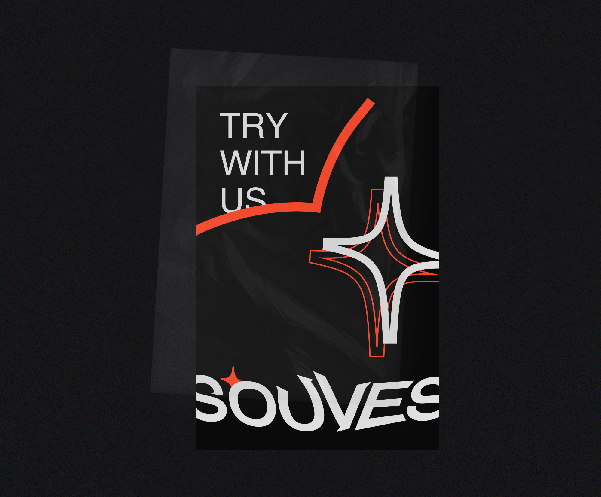 Постер отражающий фирменный стиль и лозунг бренда