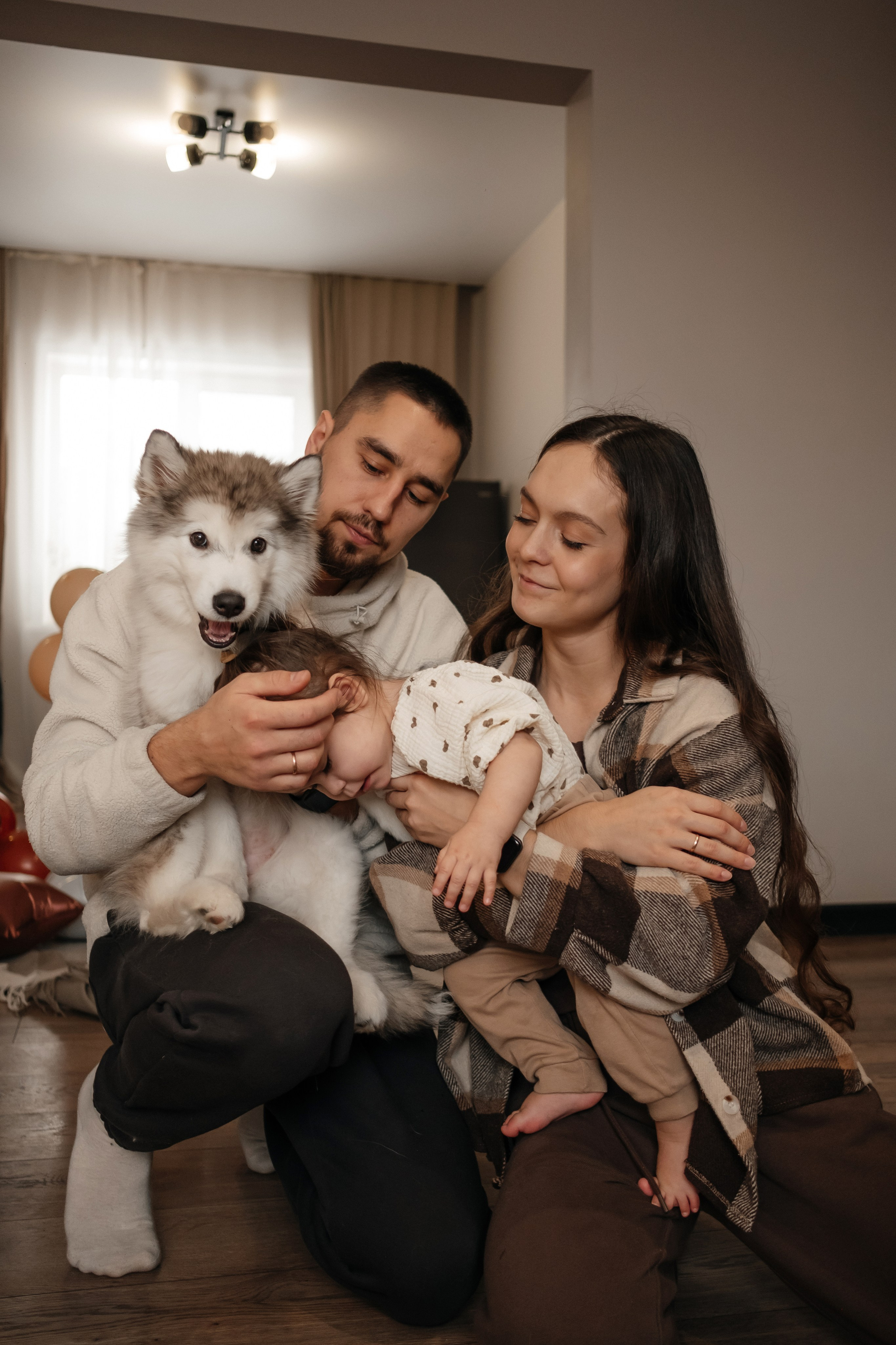 Катя, Саша и Еся | домашняя съемка. Фотограф в Новосибирске Диана Ильиных