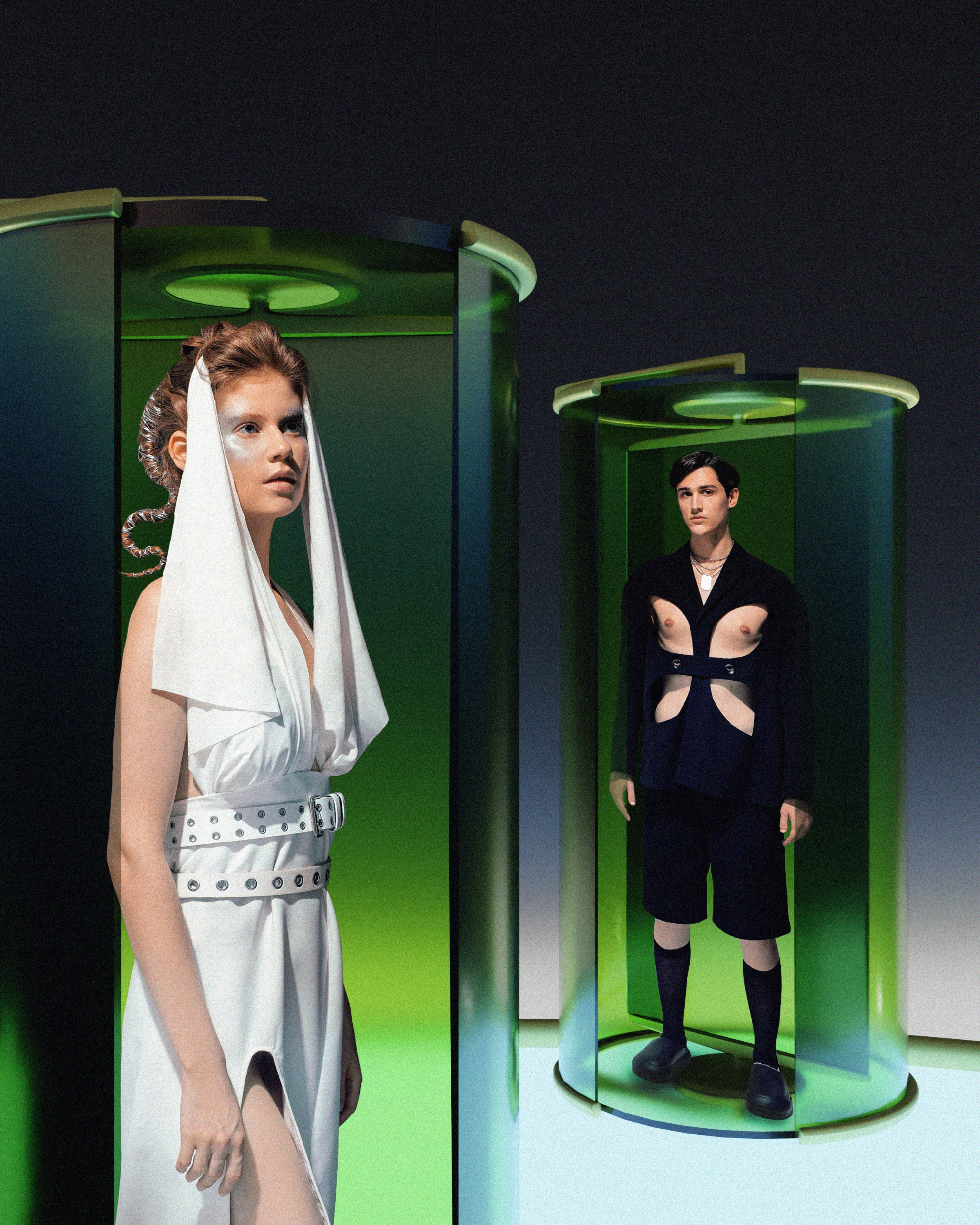 3D Fashion project “COSMIC TOURISTS”. Elizaveta Filchenko. Fashion-photographer and director