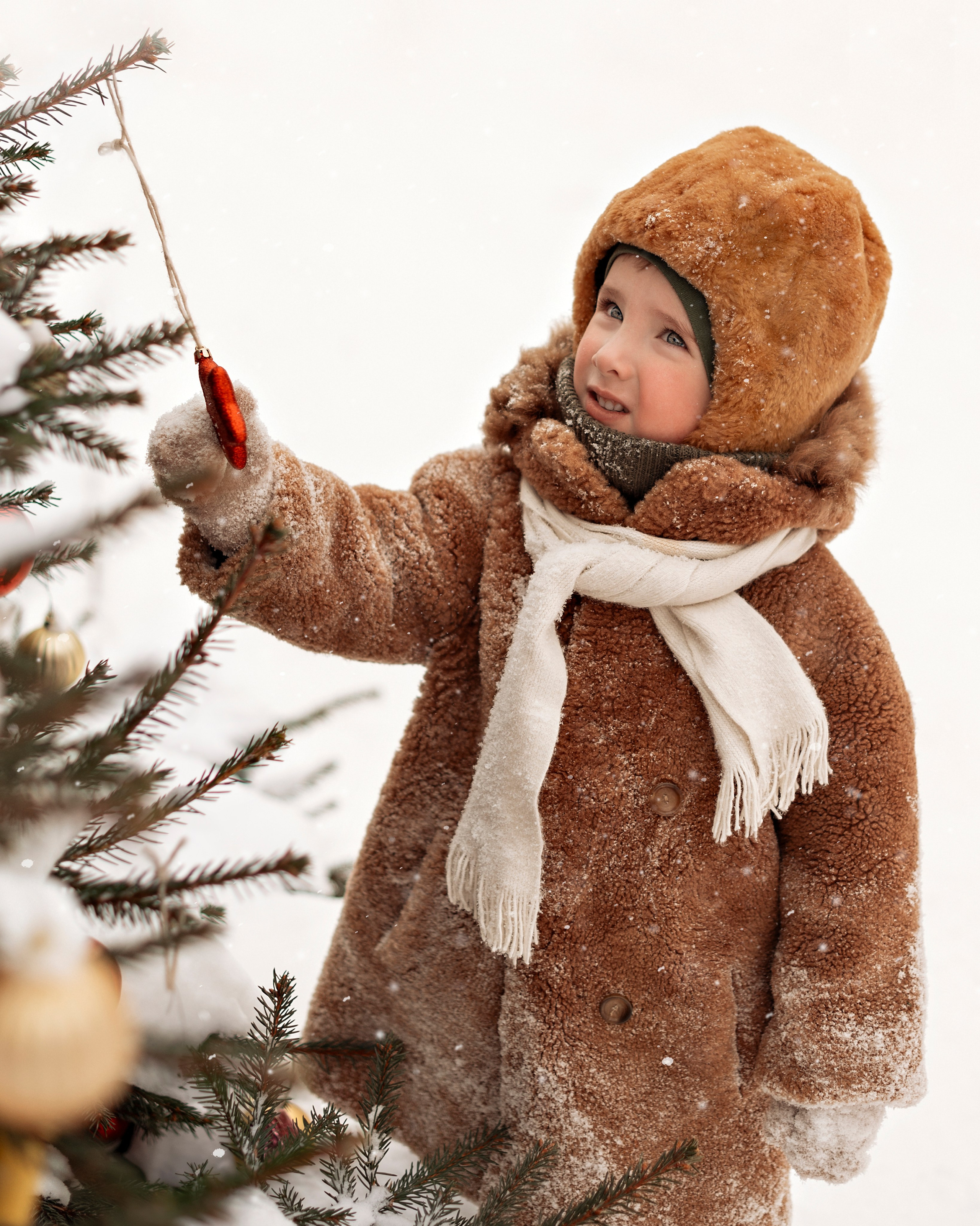 Новогодняя деревенская ретро история. Детский и семейный фотограф г. Москва Оксана Катаджи