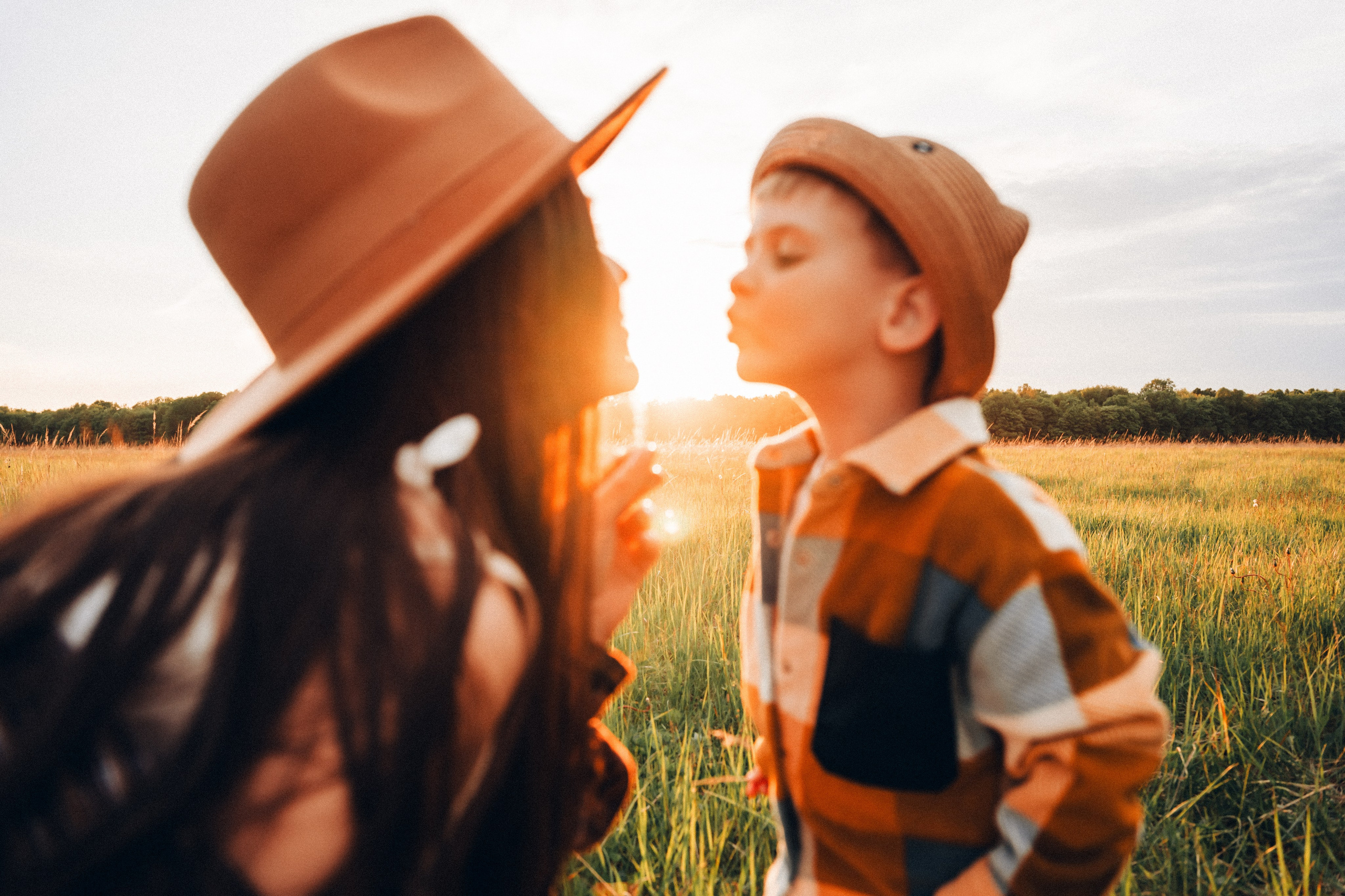 Семейная съемка на закате