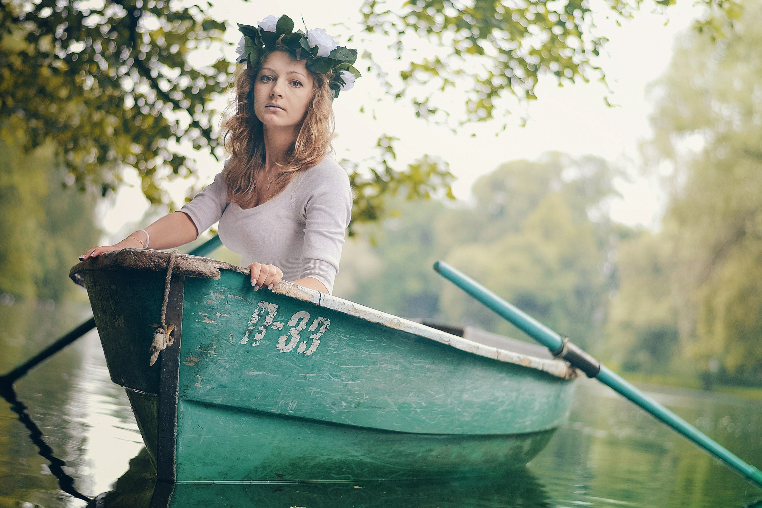 Фотосессия на лодке в ЦПКиО