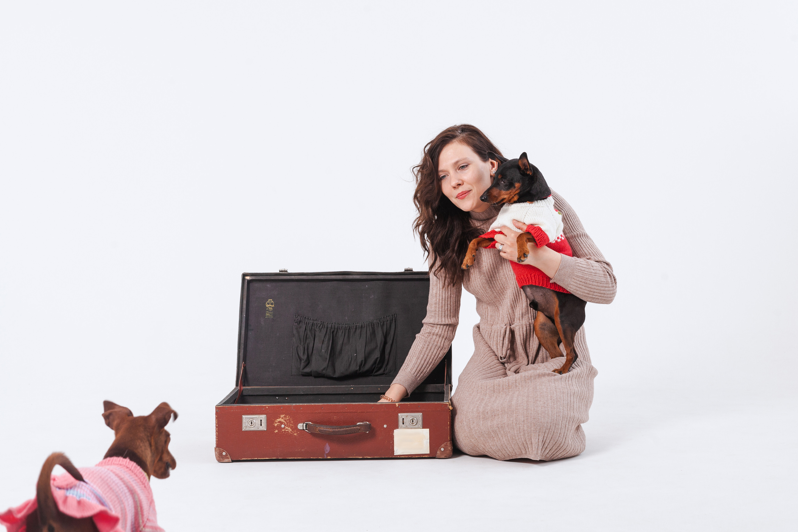 Александра и пинчеры Майя и Джой. Фотограф-анималист Татьяна Степанова