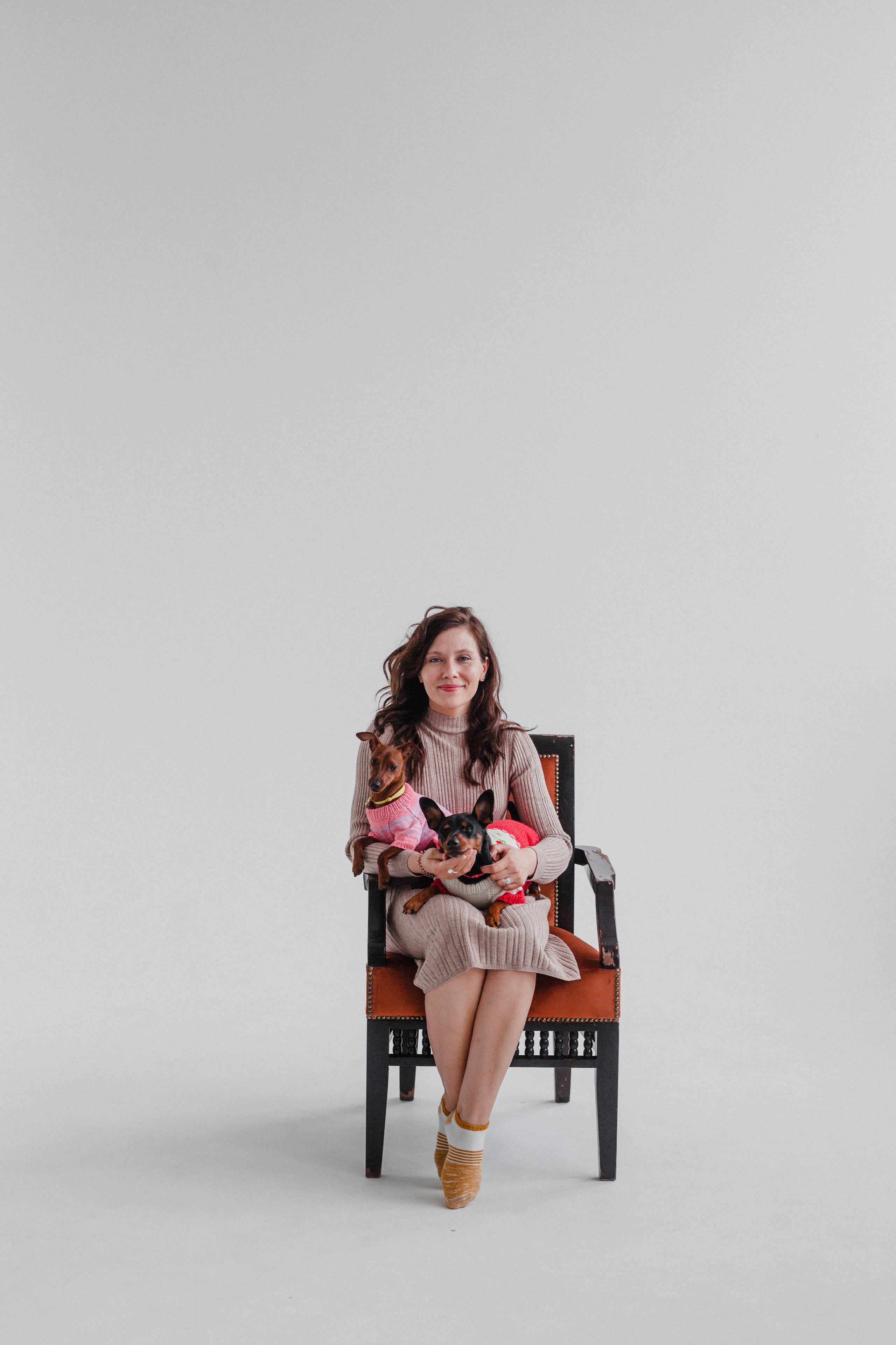 Александра и пинчеры Майя и Джой. Фотограф-анималист Татьяна Степанова