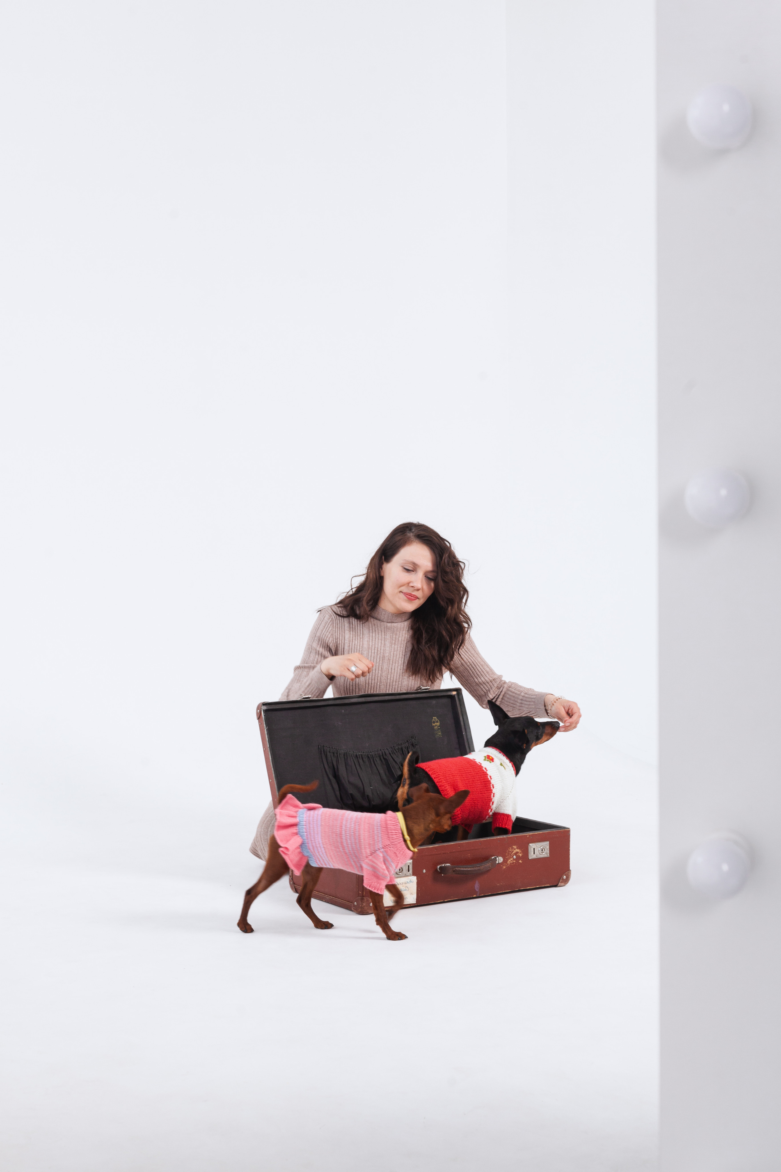 Александра и пинчеры Майя и Джой. Фотограф-анималист Татьяна Степанова