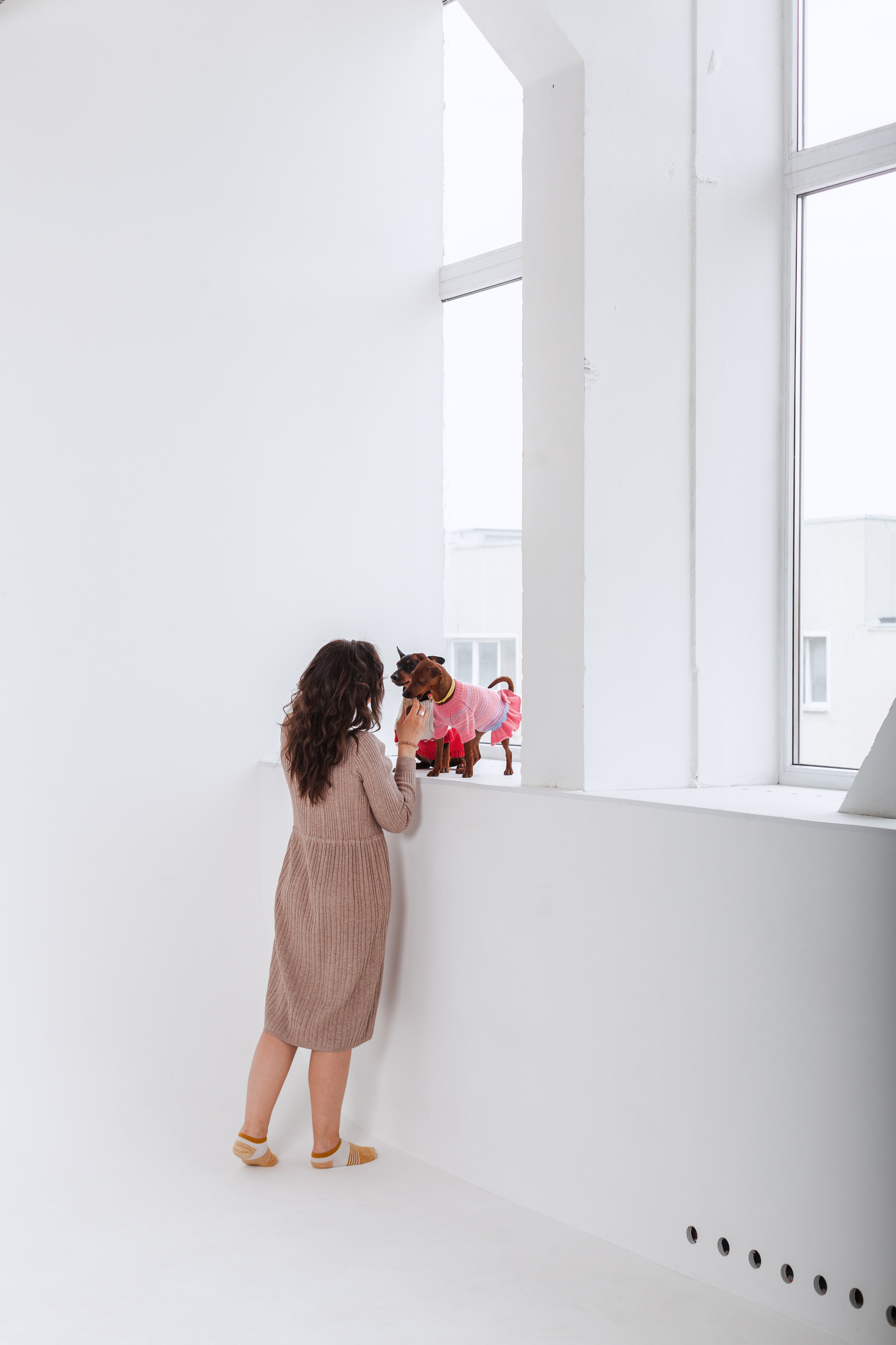 Александра и пинчеры Майя и Джой. Фотограф-анималист Татьяна Степанова