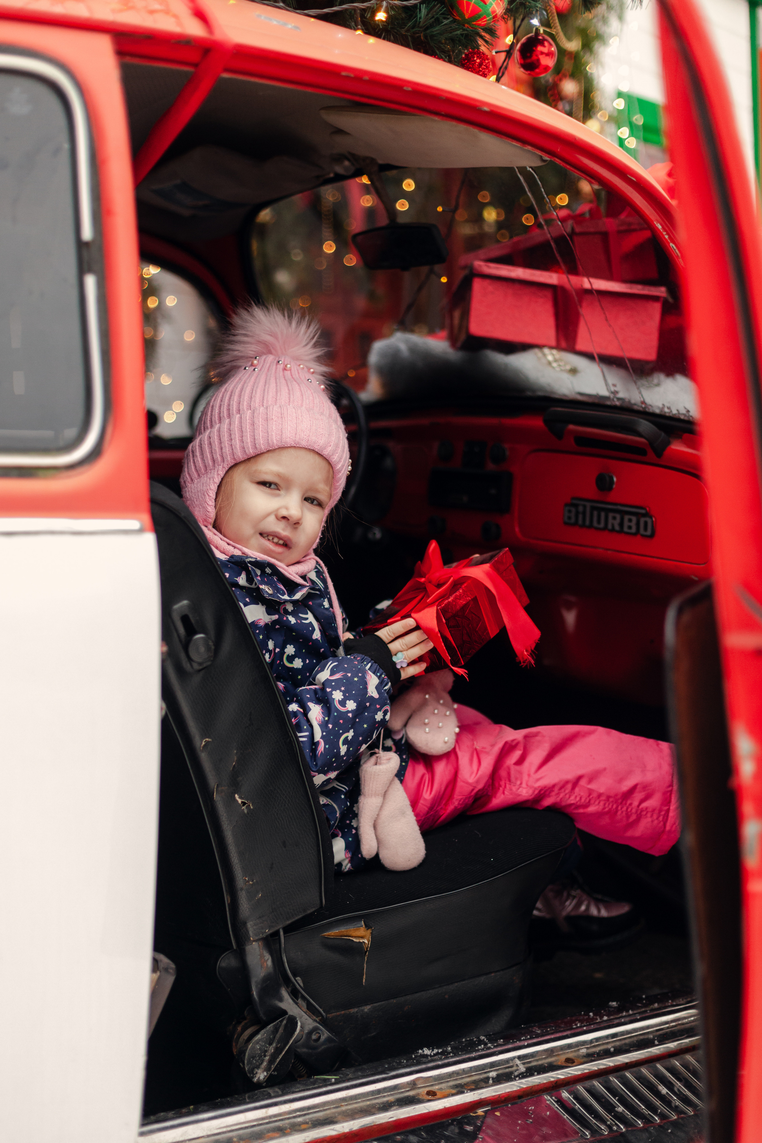 Новогодняя серия с ретромашиной. Фотограф-анималист Татьяна Степанова