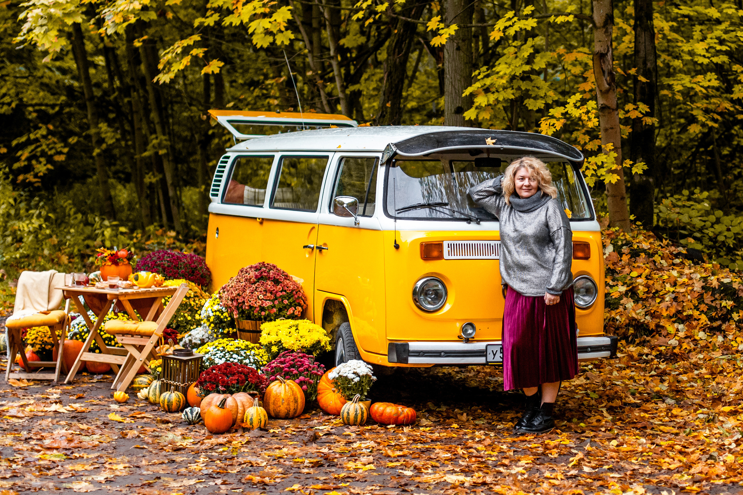Съемка с ретро автобусом. Фотограф-анималист Татьяна Степанова