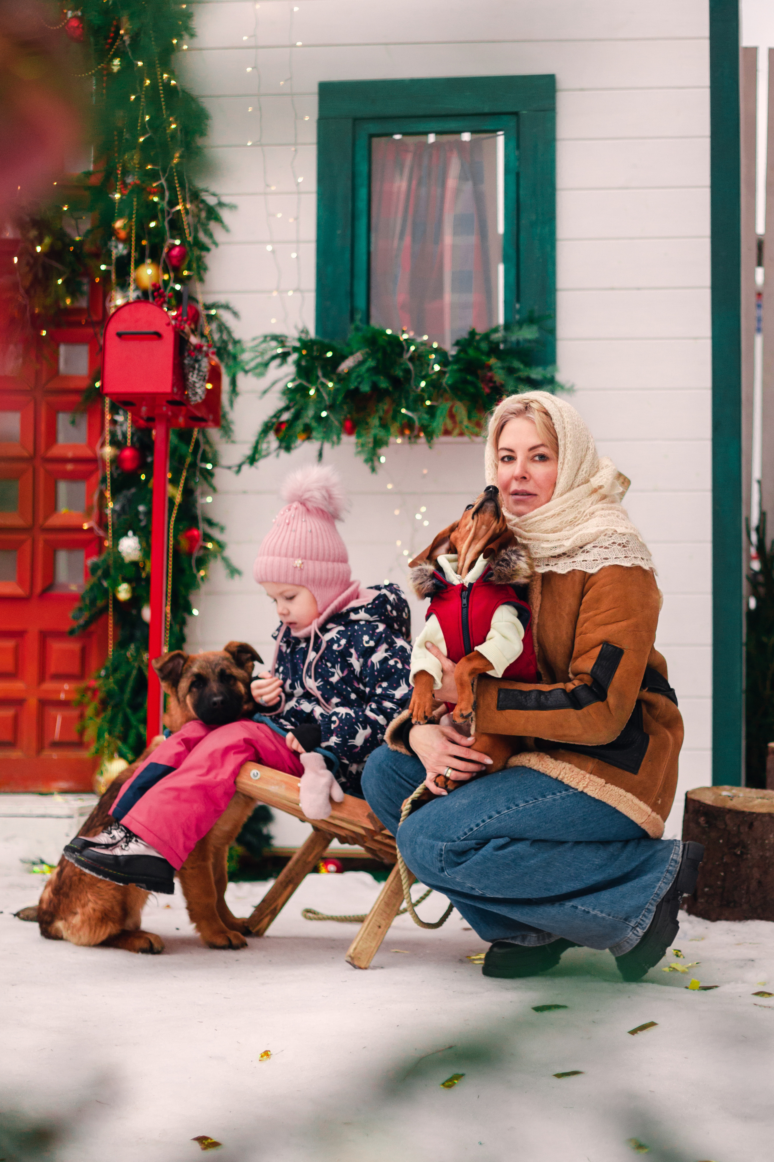 Новогодняя серия с ретромашиной. Фотограф-анималист Татьяна Степанова