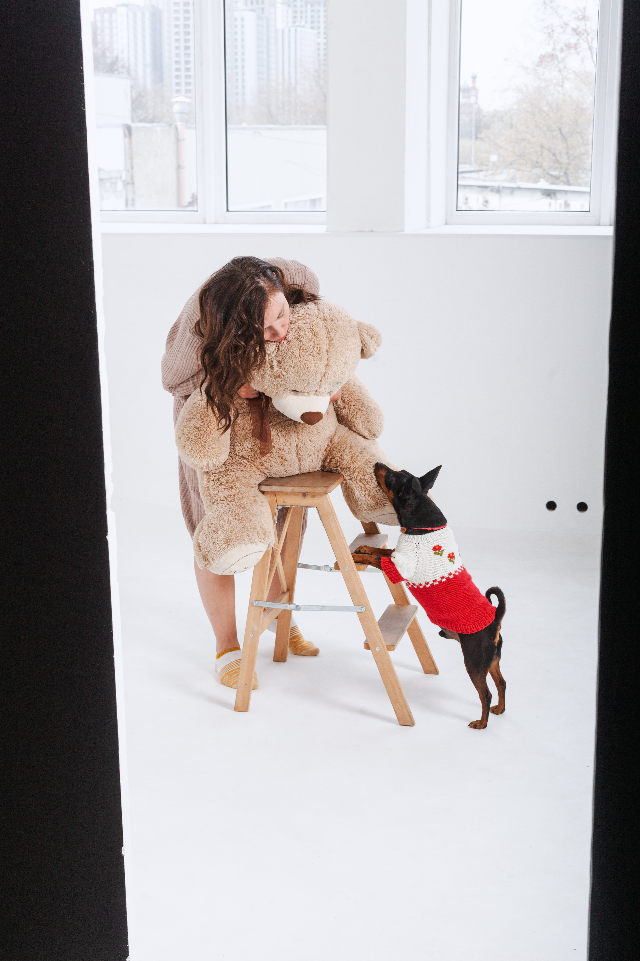 Александра и пинчеры Майя и Джой. Фотограф-анималист Татьяна Степанова