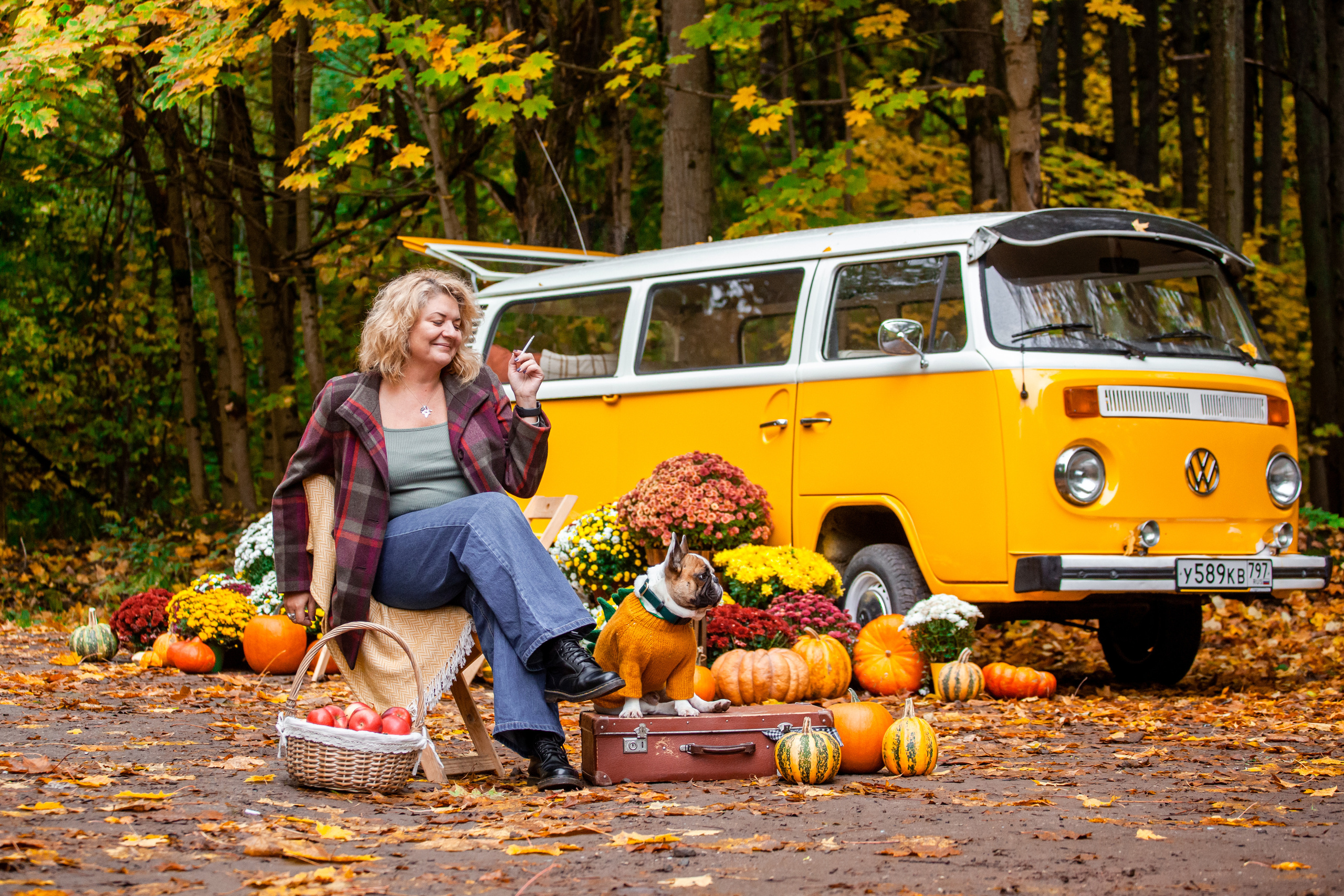 Съемка с ретро автобусом. Фотограф-анималист Татьяна Степанова