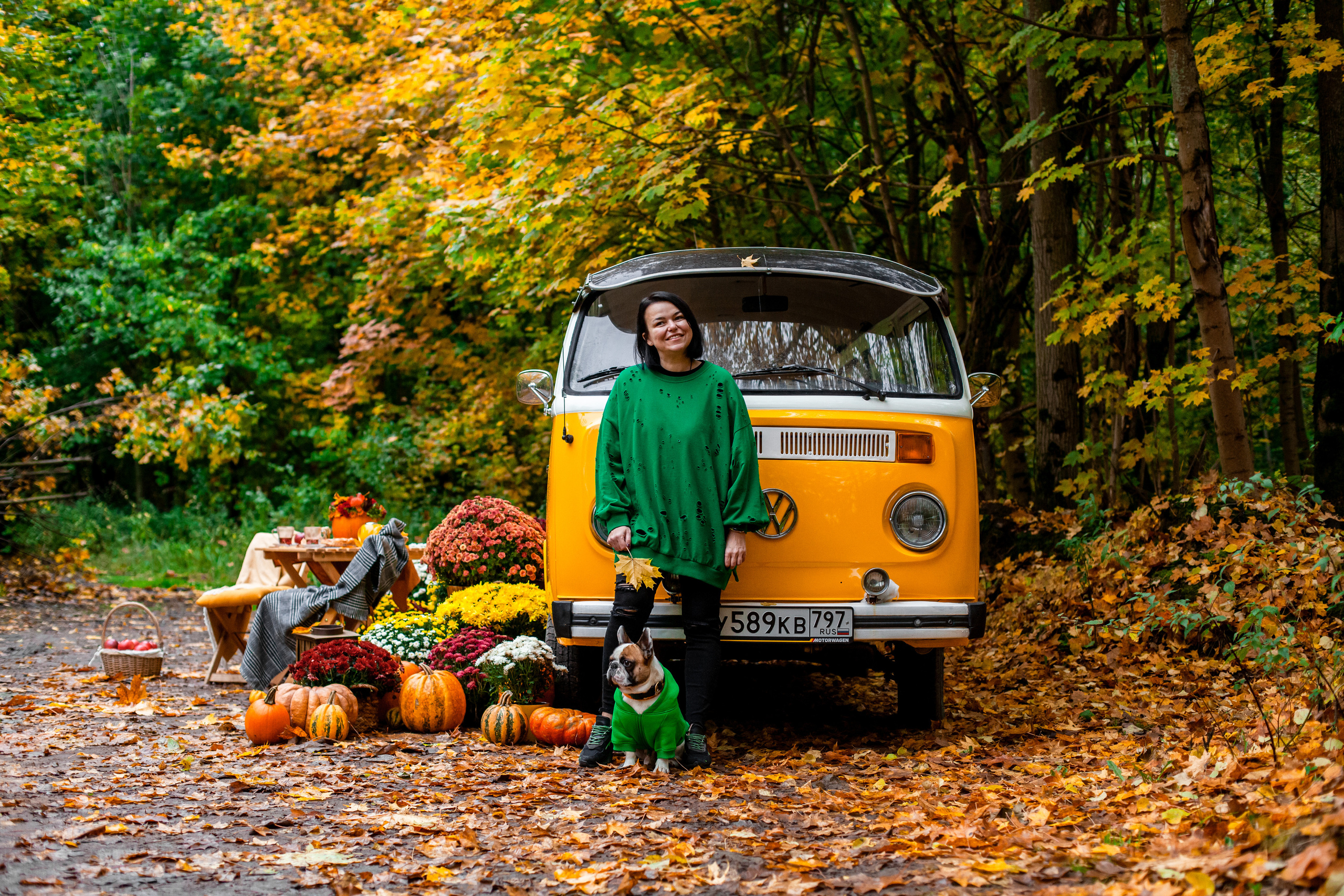 Съемка с ретро автобусом. Фотограф-анималист Татьяна Степанова
