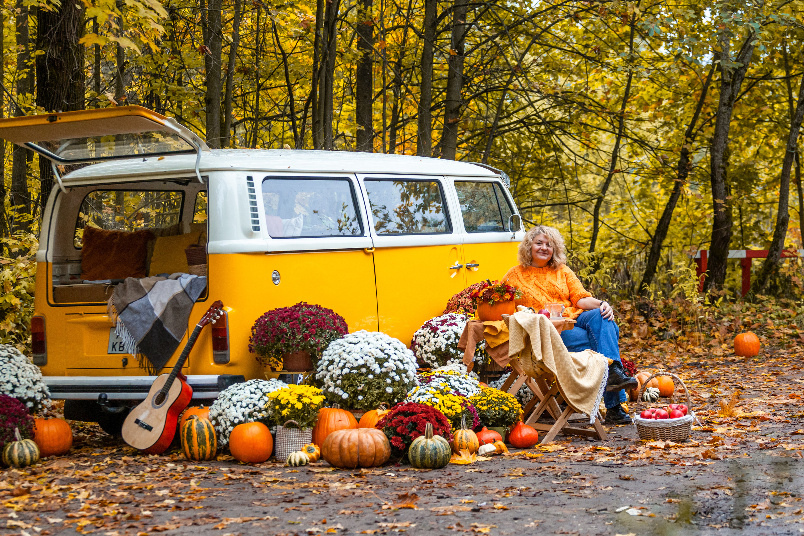 Съемка с ретро автобусом. Фотограф-анималист Татьяна Степанова
