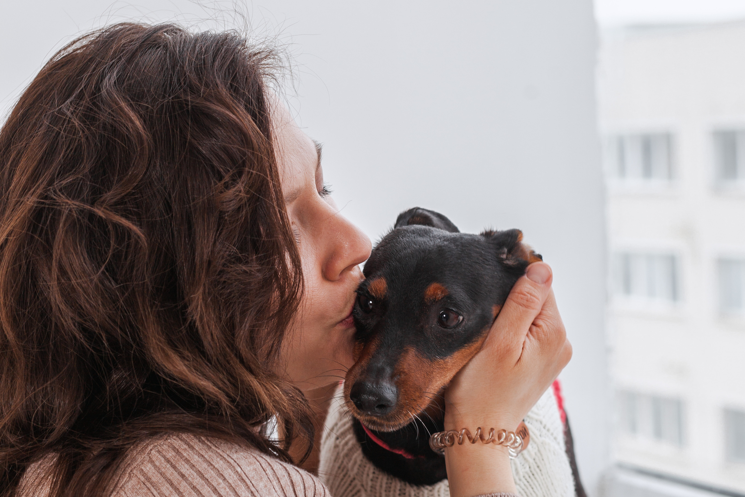 Александра и пинчеры Майя и Джой. Фотограф-анималист Татьяна Степанова