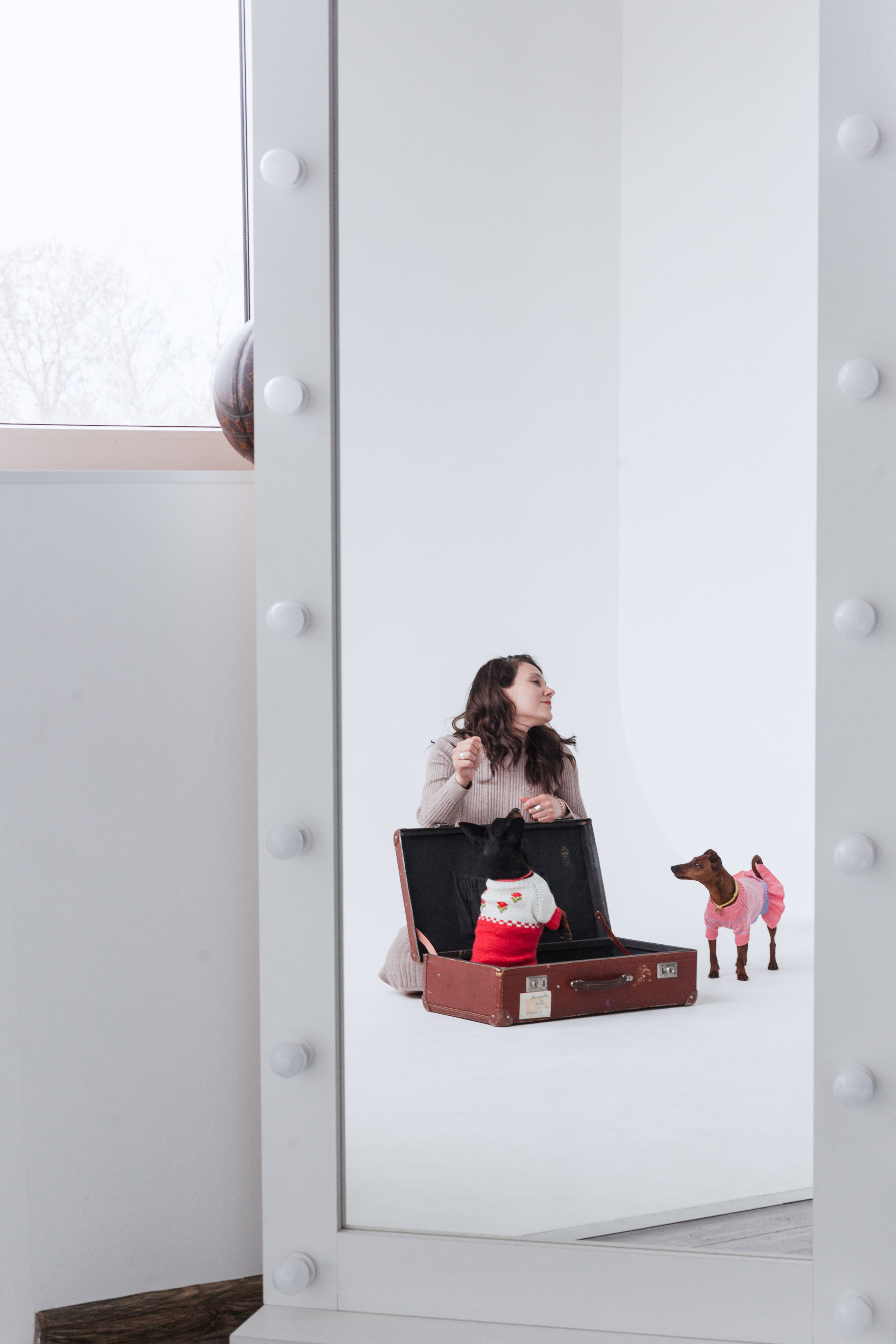 Александра и пинчеры Майя и Джой. Фотограф-анималист Татьяна Степанова