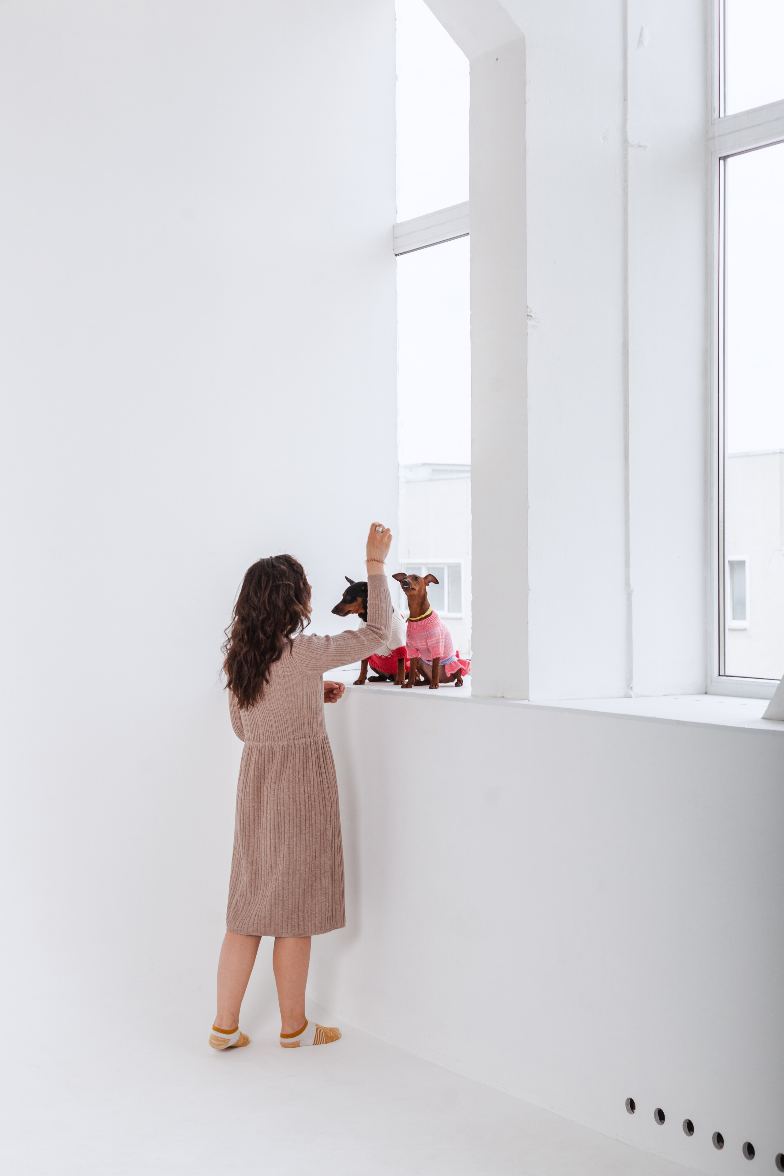 Александра и пинчеры Майя и Джой. Фотограф-анималист Татьяна Степанова