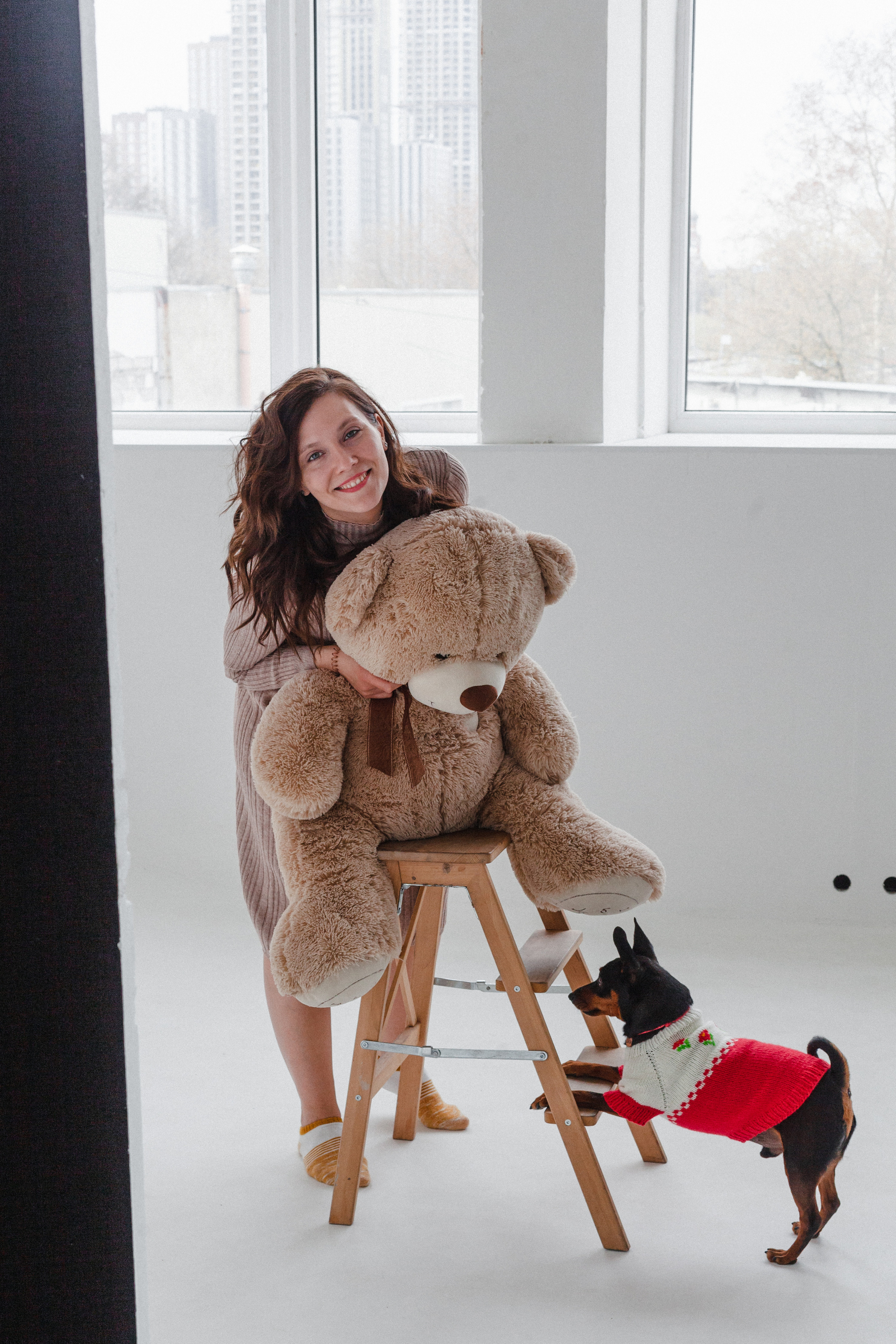 Александра и пинчеры Майя и Джой. Фотограф-анималист Татьяна Степанова