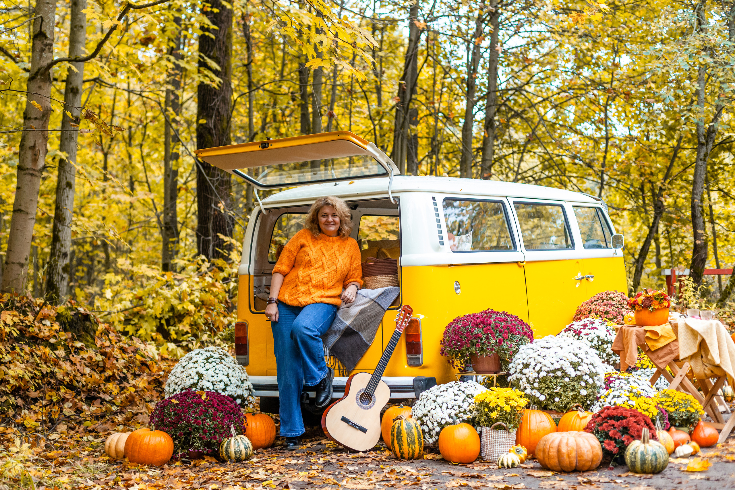 Съемка с ретро автобусом. Фотограф-анималист Татьяна Степанова