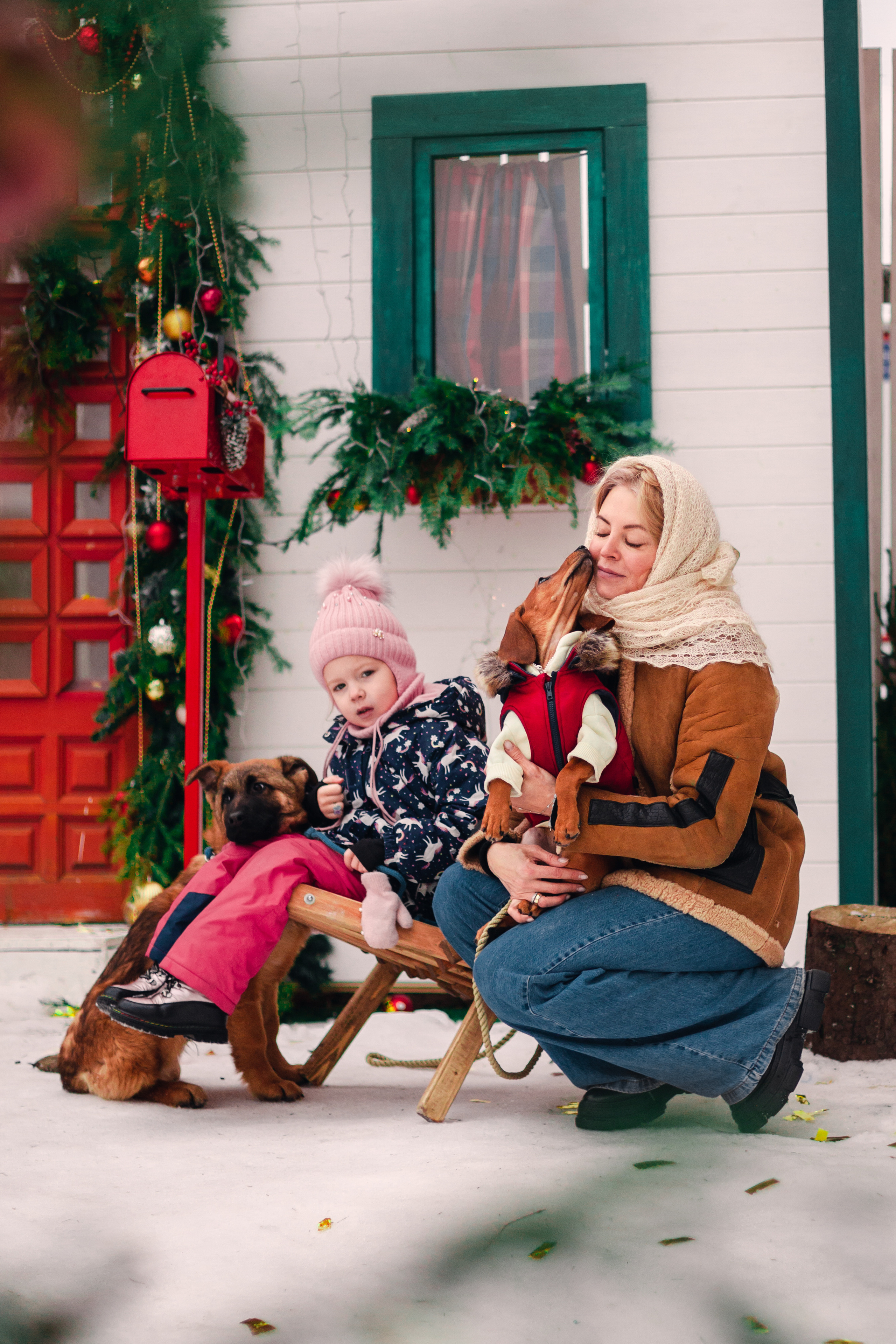 Новогодняя серия с ретромашиной. Фотограф-анималист Татьяна Степанова