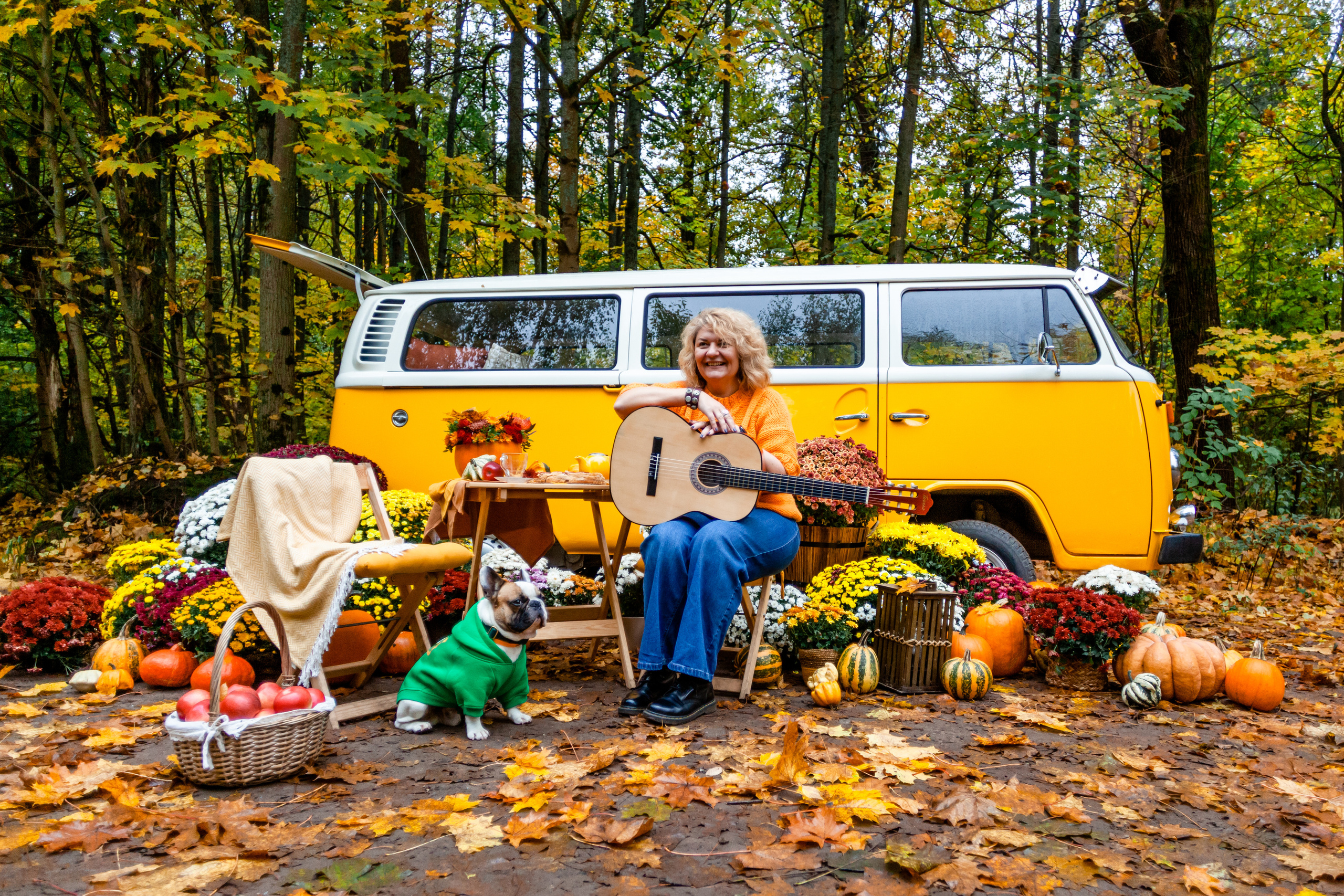 Съемка с ретро автобусом. Фотограф-анималист Татьяна Степанова