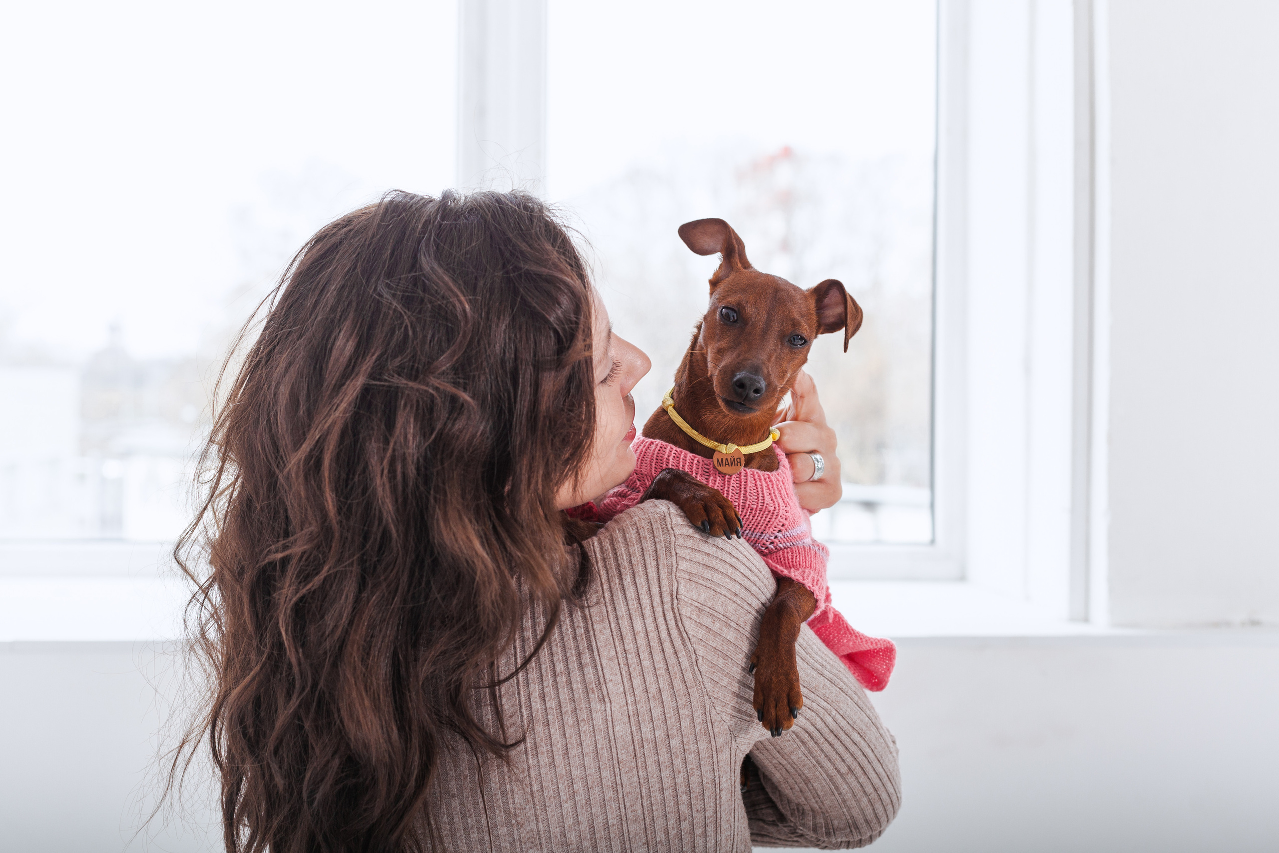 Александра и пинчеры Майя и Джой. Фотограф-анималист Татьяна Степанова