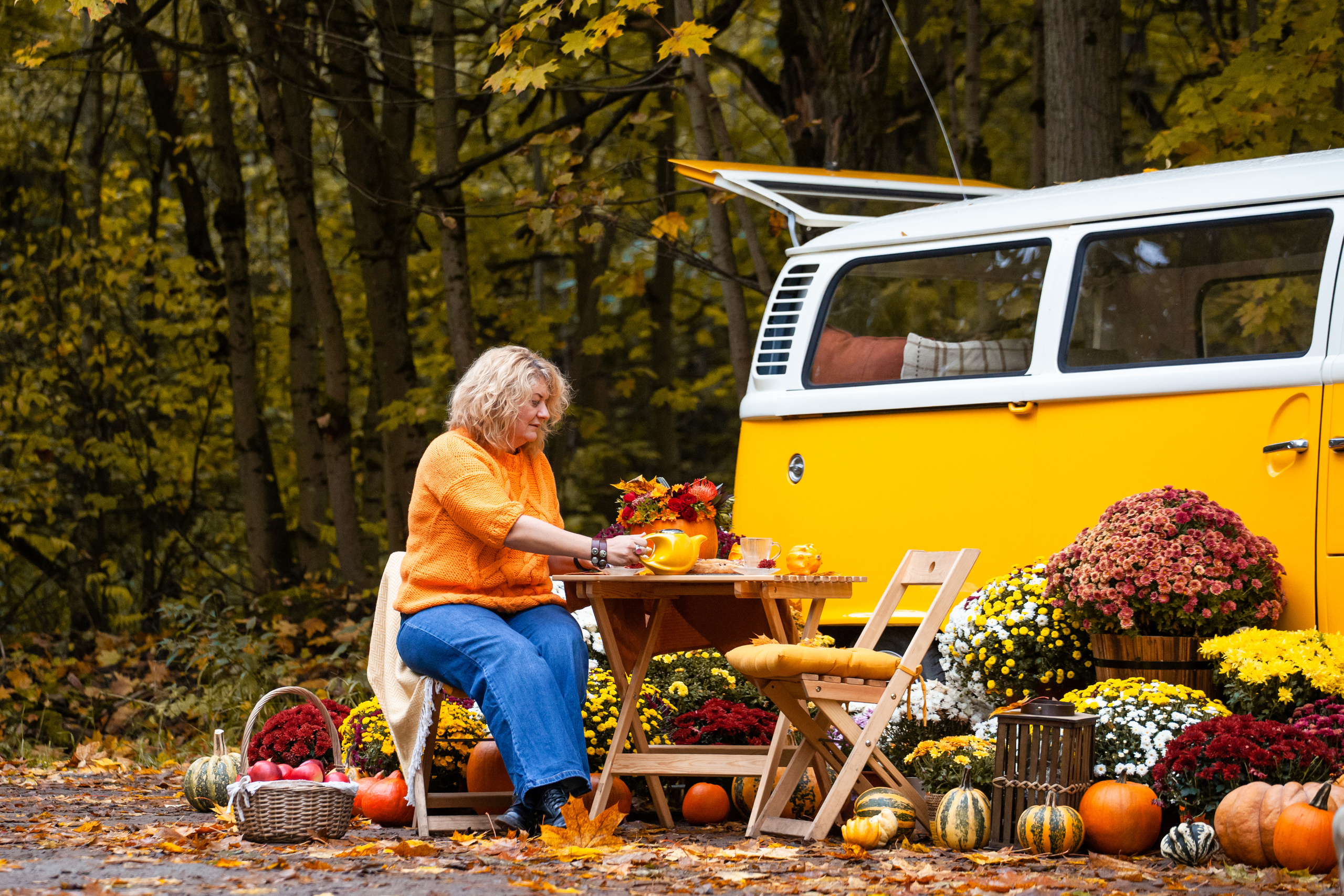Съемка с ретро автобусом. Фотограф-анималист Татьяна Степанова