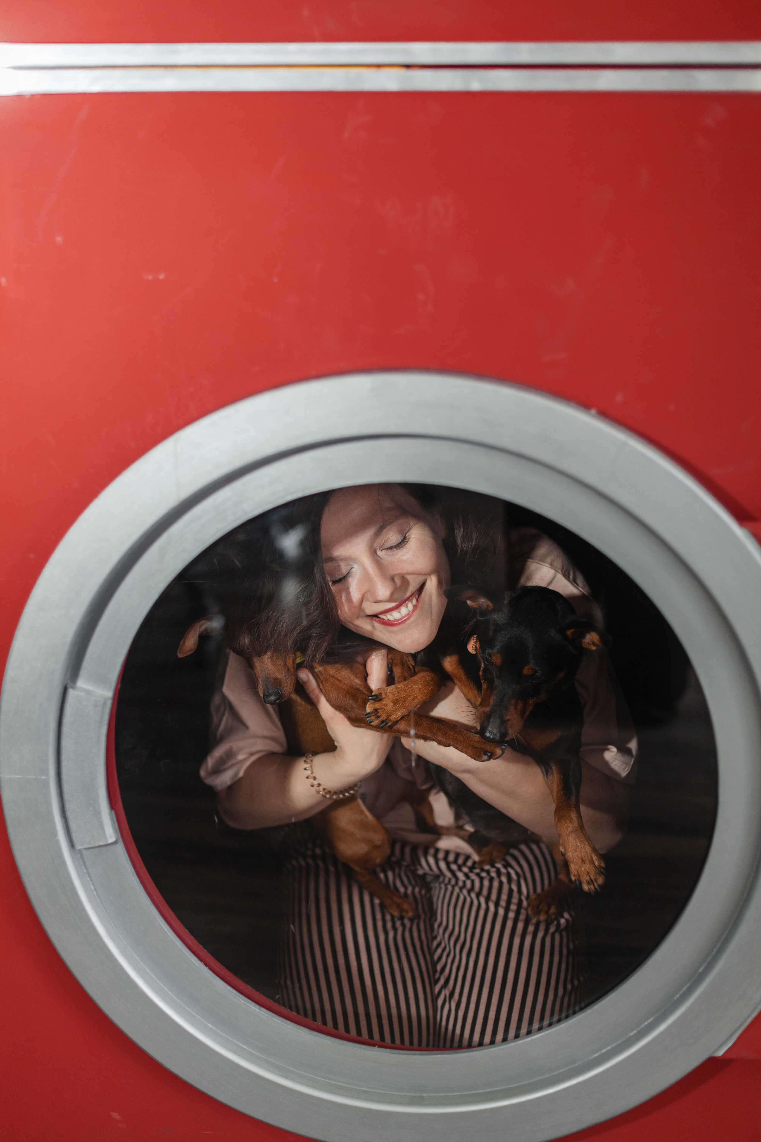 Александра и пинчеры Майя и Джой. Фотограф-анималист Татьяна Степанова