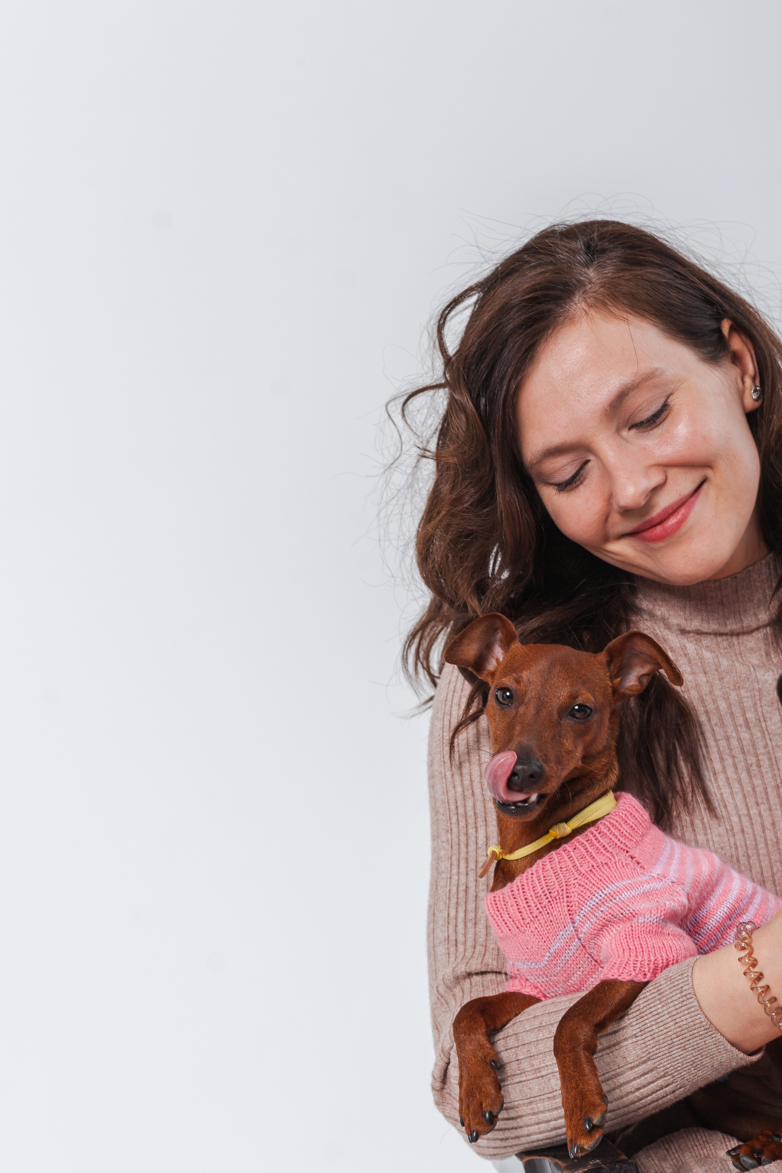 Александра и пинчеры Майя и Джой. Фотограф-анималист Татьяна Степанова