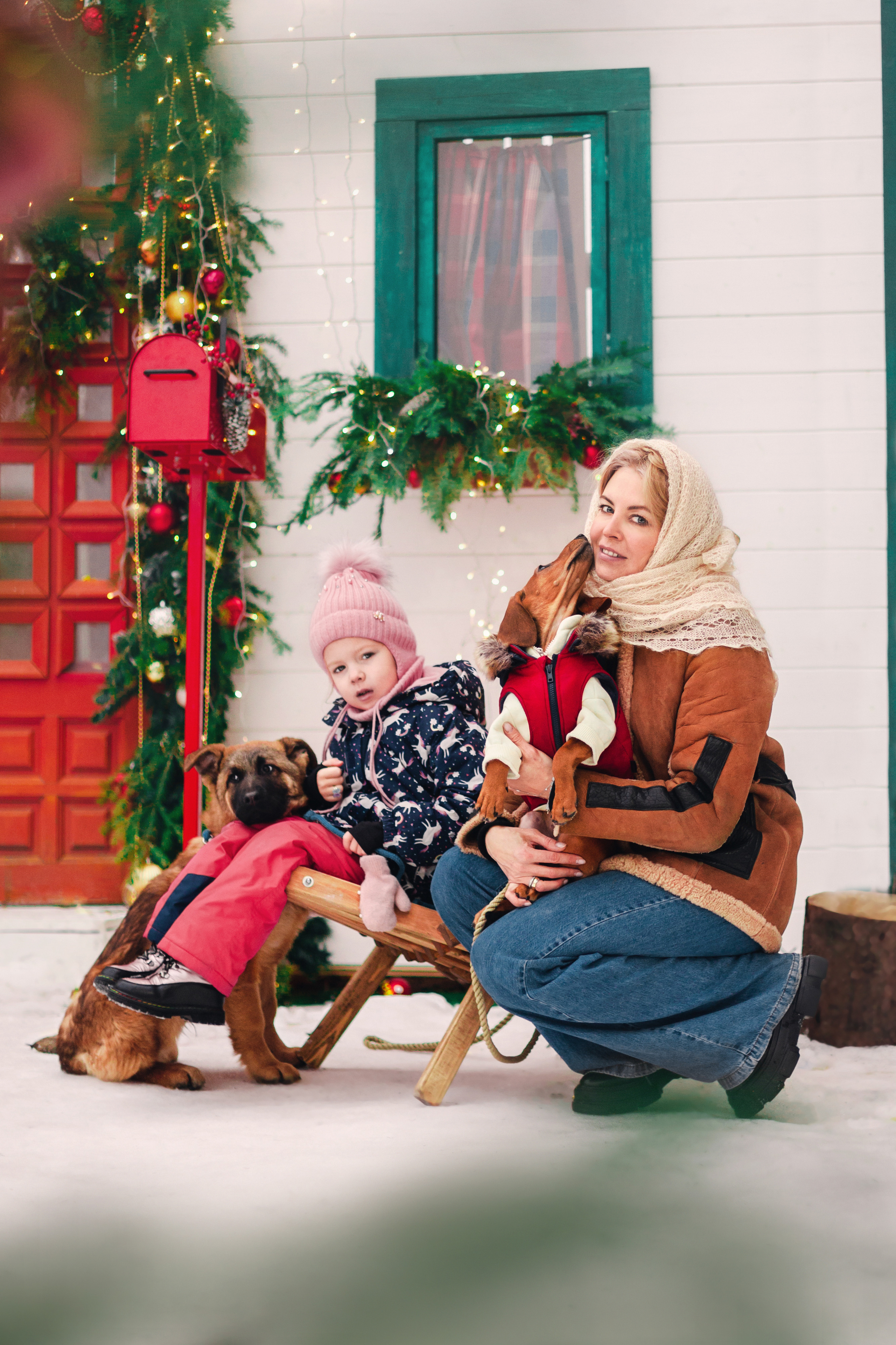Новогодняя серия с ретромашиной. Фотограф-анималист Татьяна Степанова