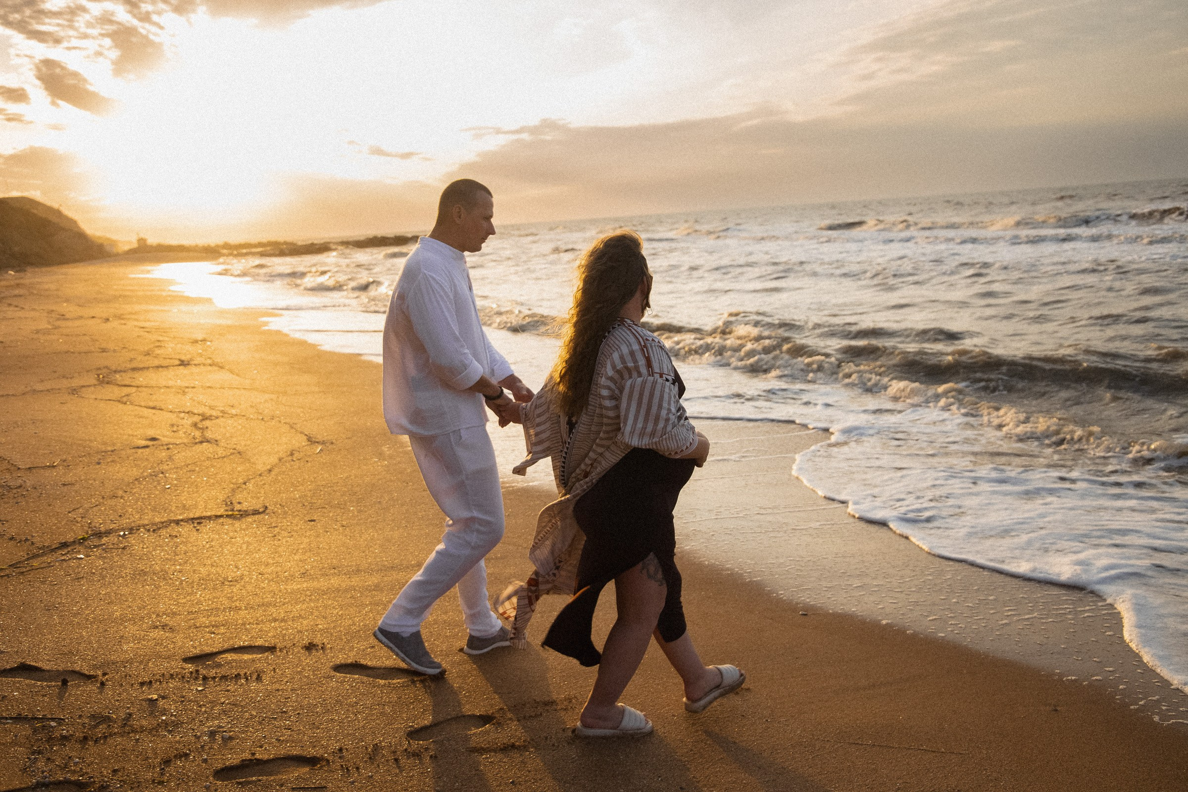 Фотосессия беременности на берегу моря. Семейный, love story, свадебный фотограф Анапа