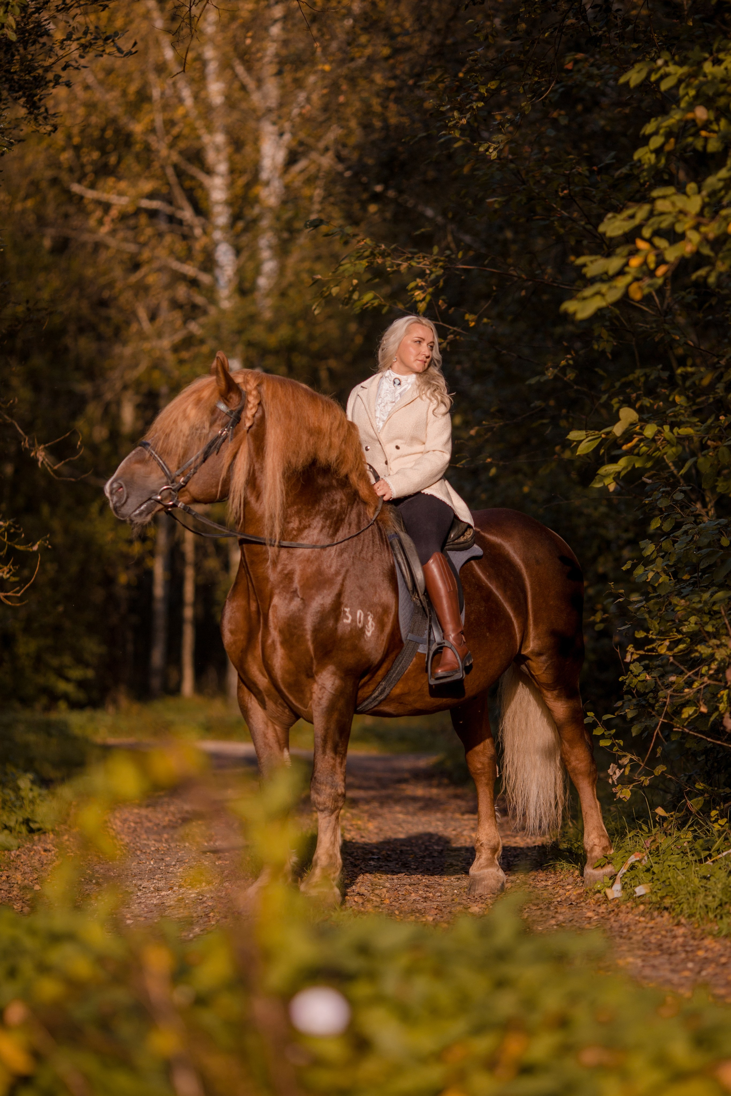 Осенняя фотосессия в костюме амазонка