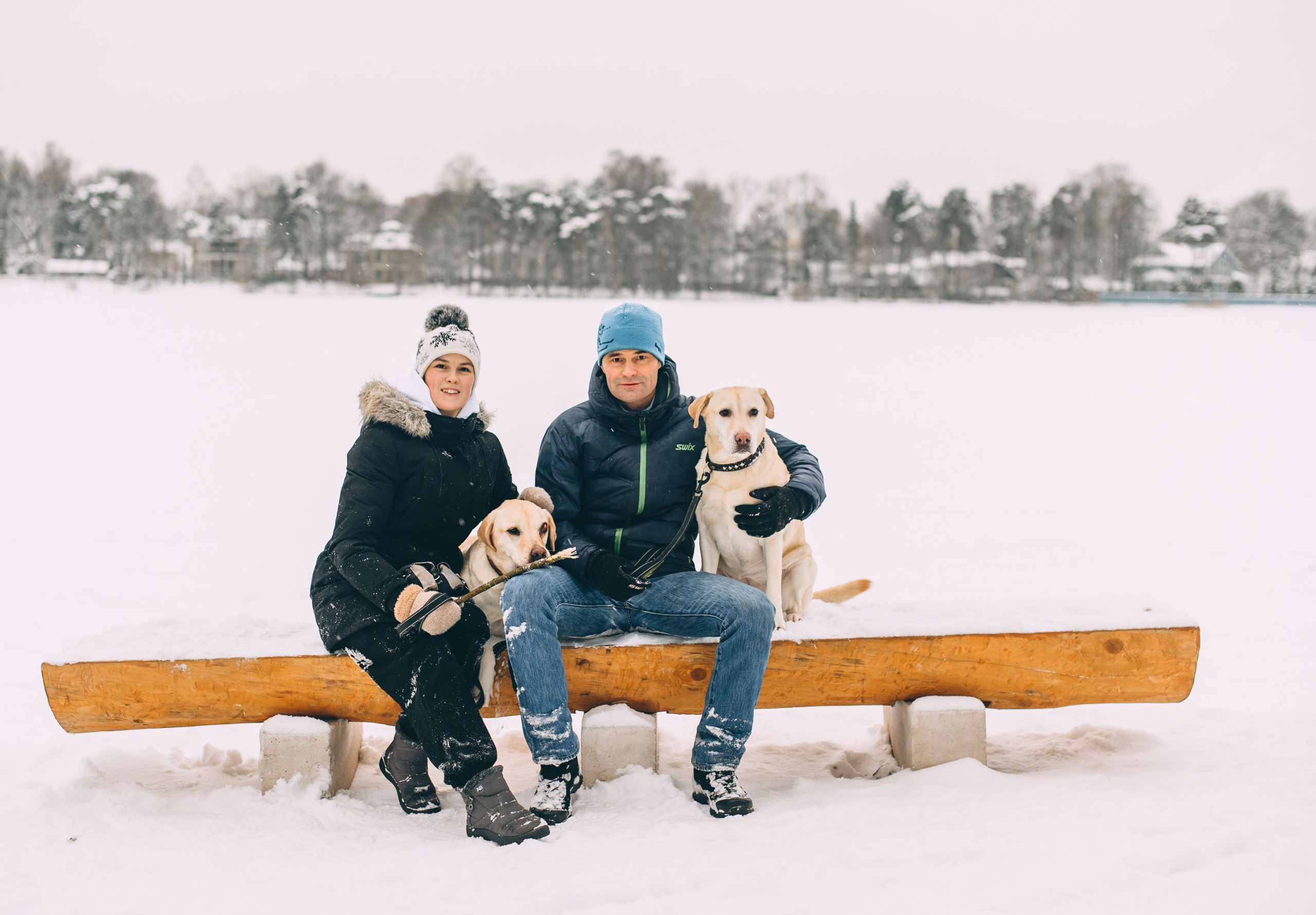 Зимняя прогулка папы и дочери. Свадебный и семейный фотограф София Невская