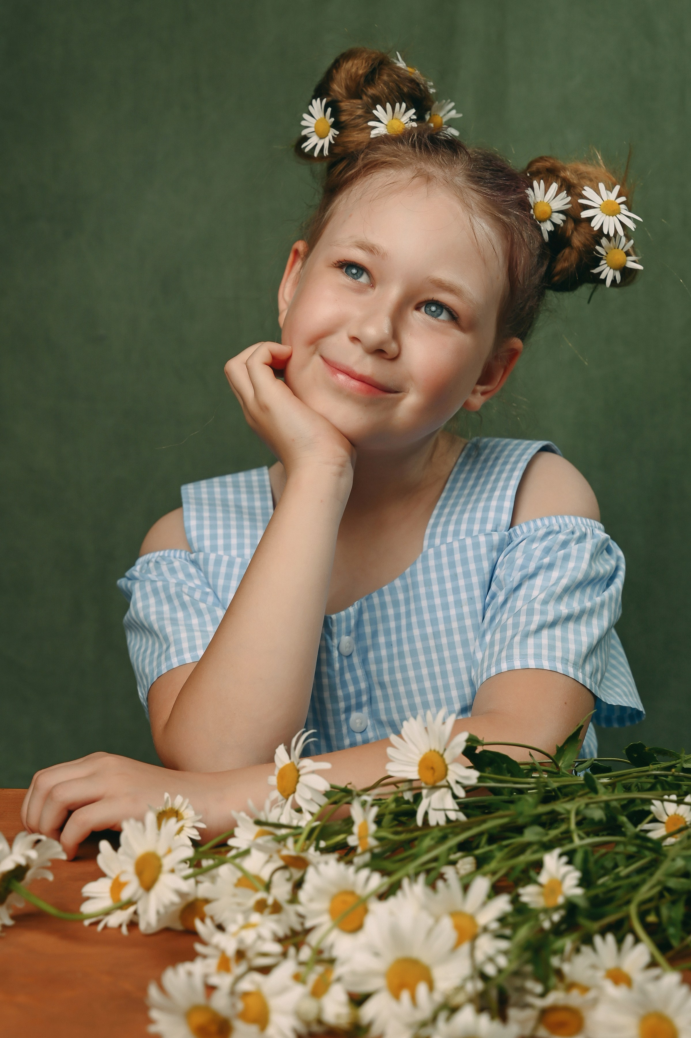 Портреты с цветами. Детский и семейный фотограф